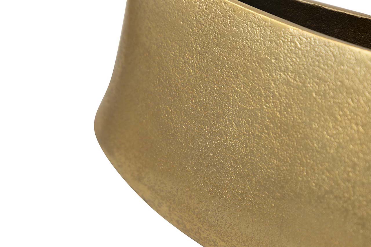 JARRON ALUMINIO DORADO 35X10X17 CM