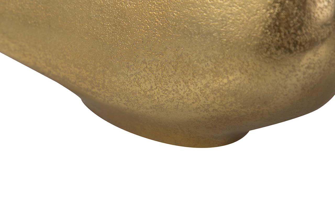 JARRON ALUMINIO DORADO 35X10X17 CM