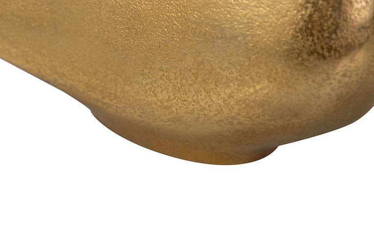 JARRON ALUMINIO DORADO 35X10X17 CM