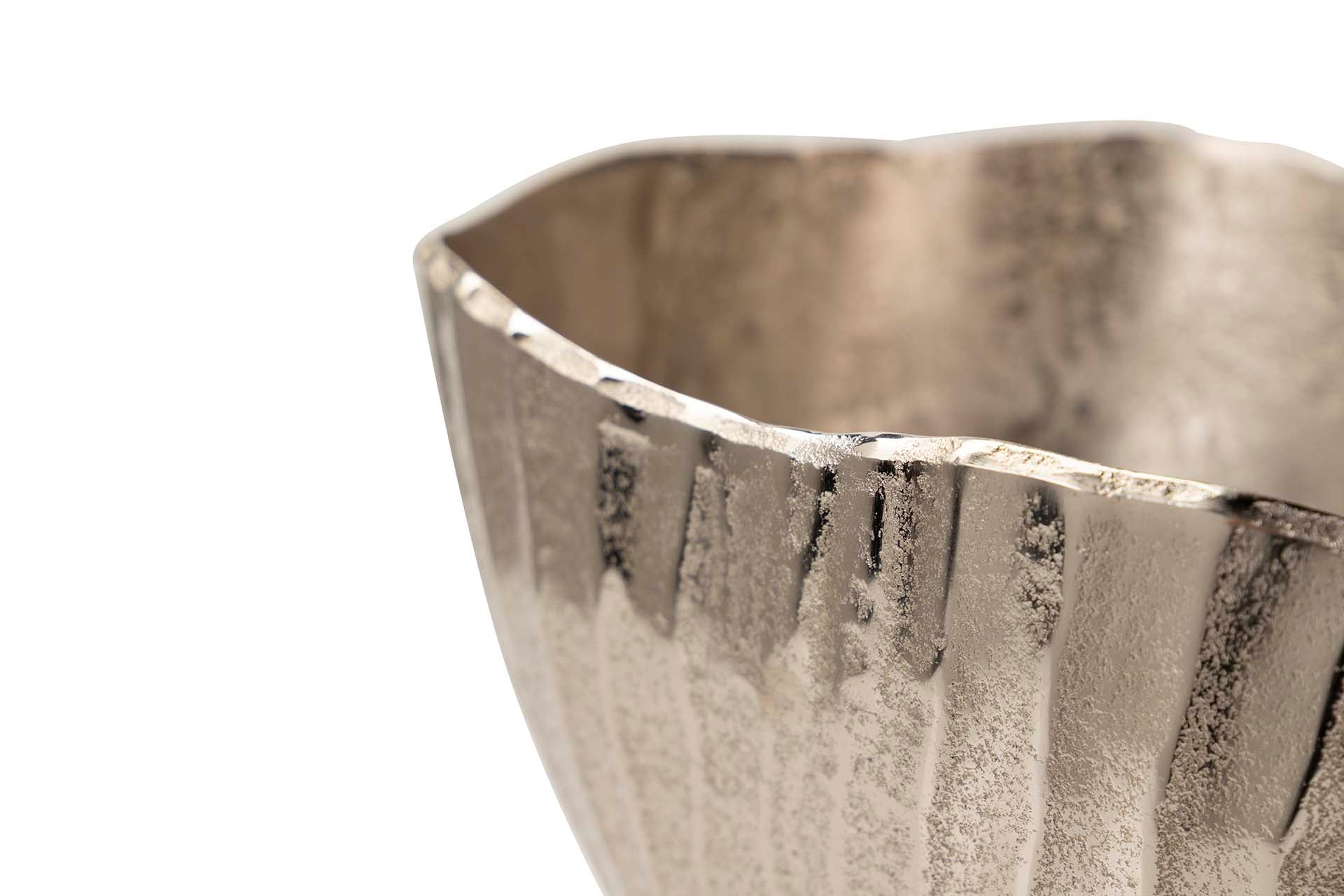 SILVER ALUMINUM VASE 31x23x38 CM