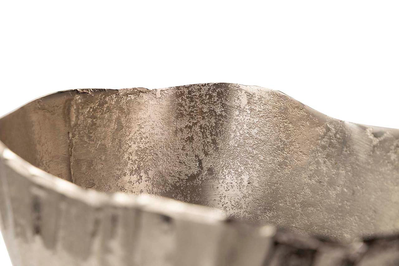 SILVER ALUMINUM VASE 31x23x38 CM