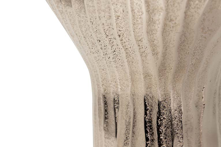 SILVER ALUMINUM VASE 31x23x38 CM