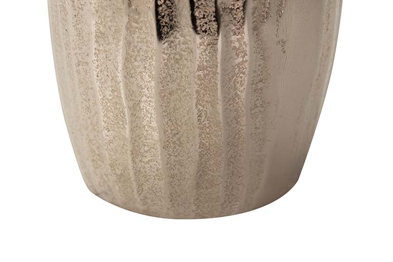 SILVER ALUMINUM VASE 31x23x38 CM