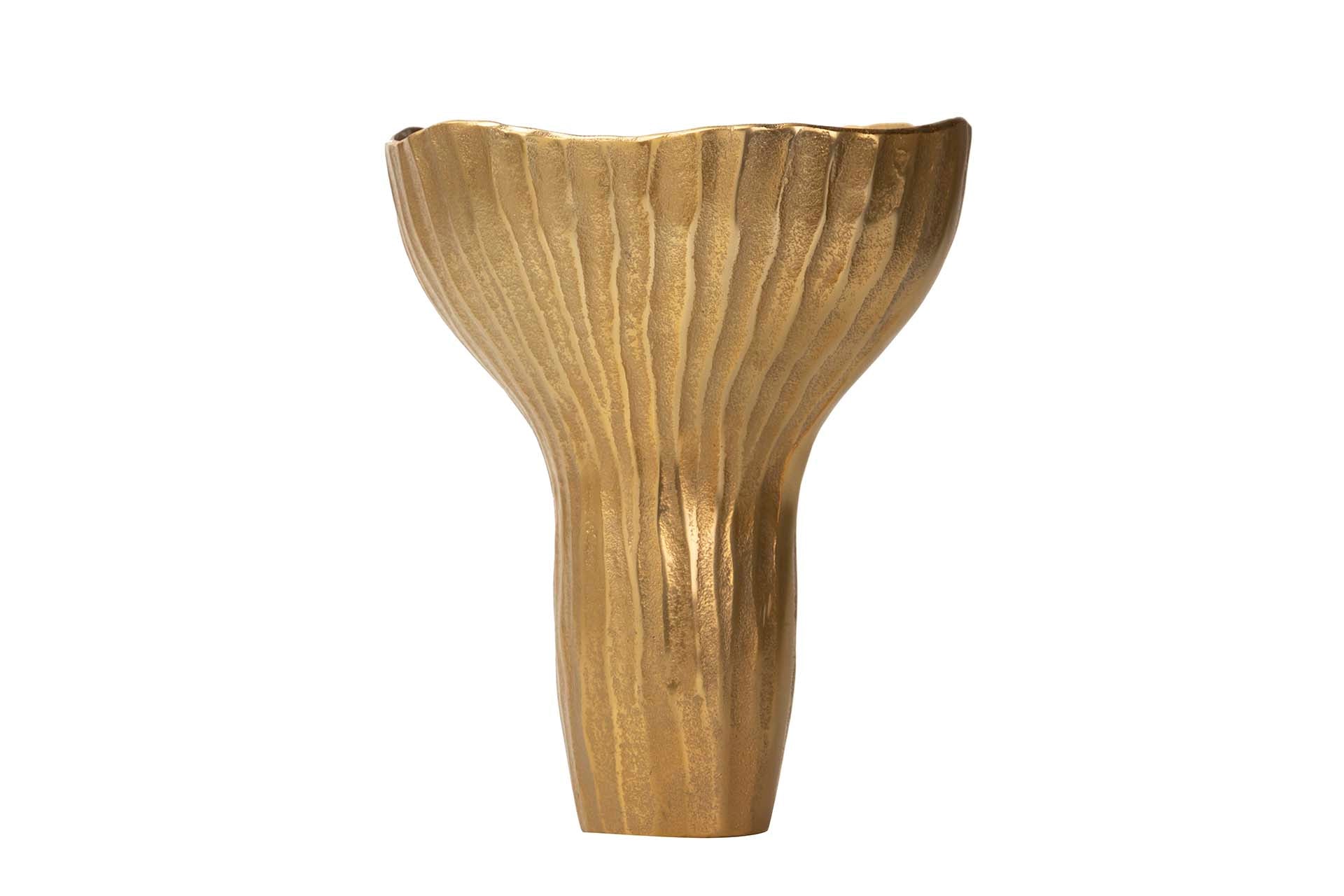 GOLD ALUMINUM VASE 27x22x30 CM
