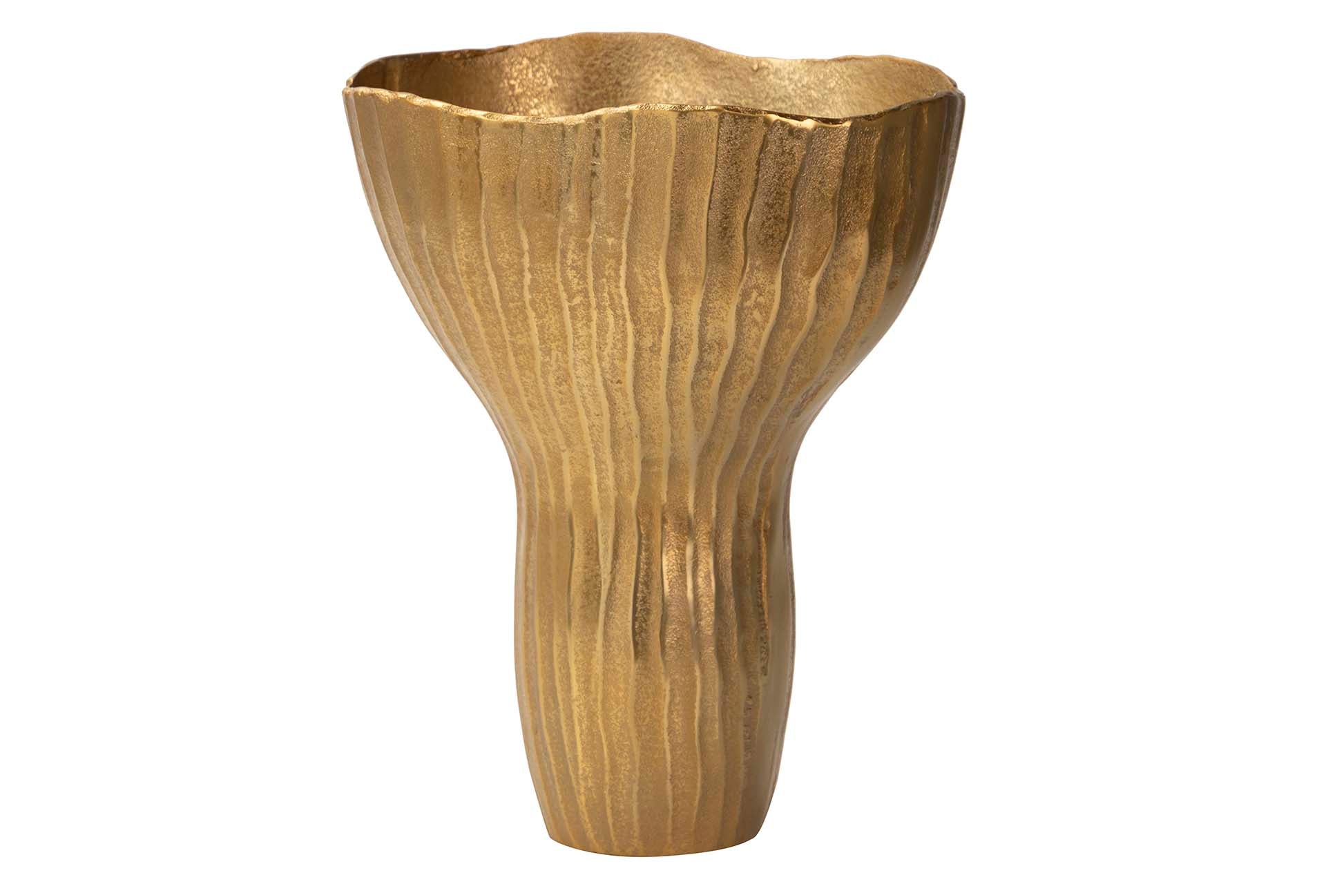 GOLD ALUMINUM VASE 31x23x38 CM