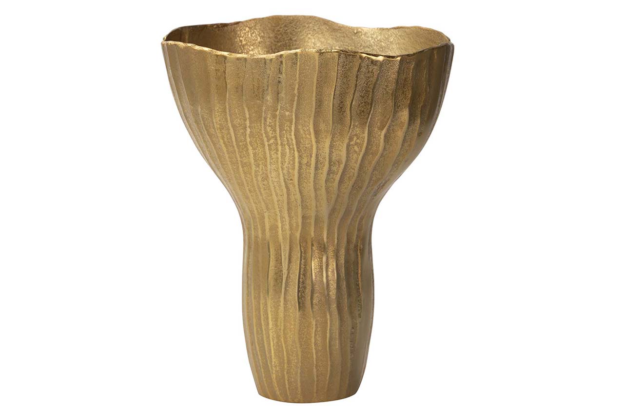GOLD ALUMINUM VASE 31x23x38 CM