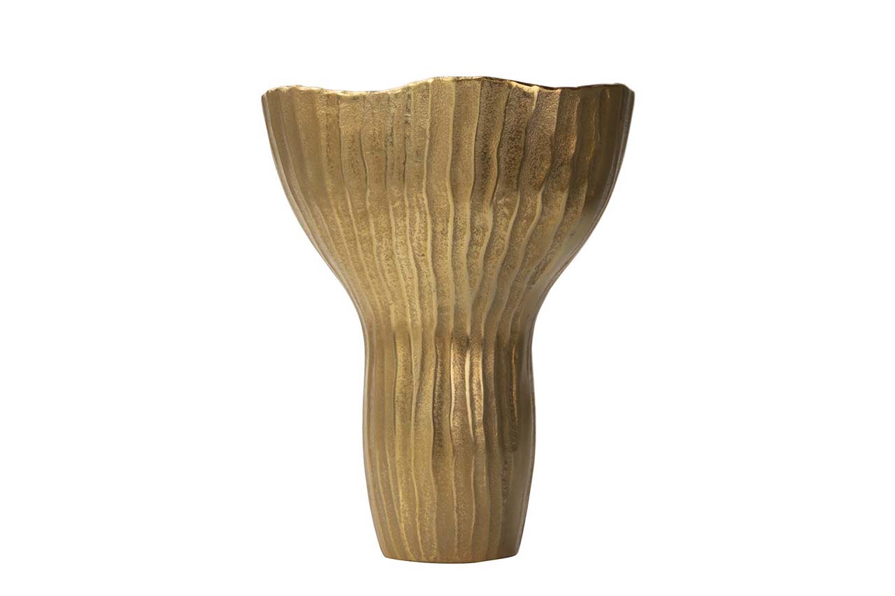 GOLD ALUMINUM VASE 31x23x38 CM