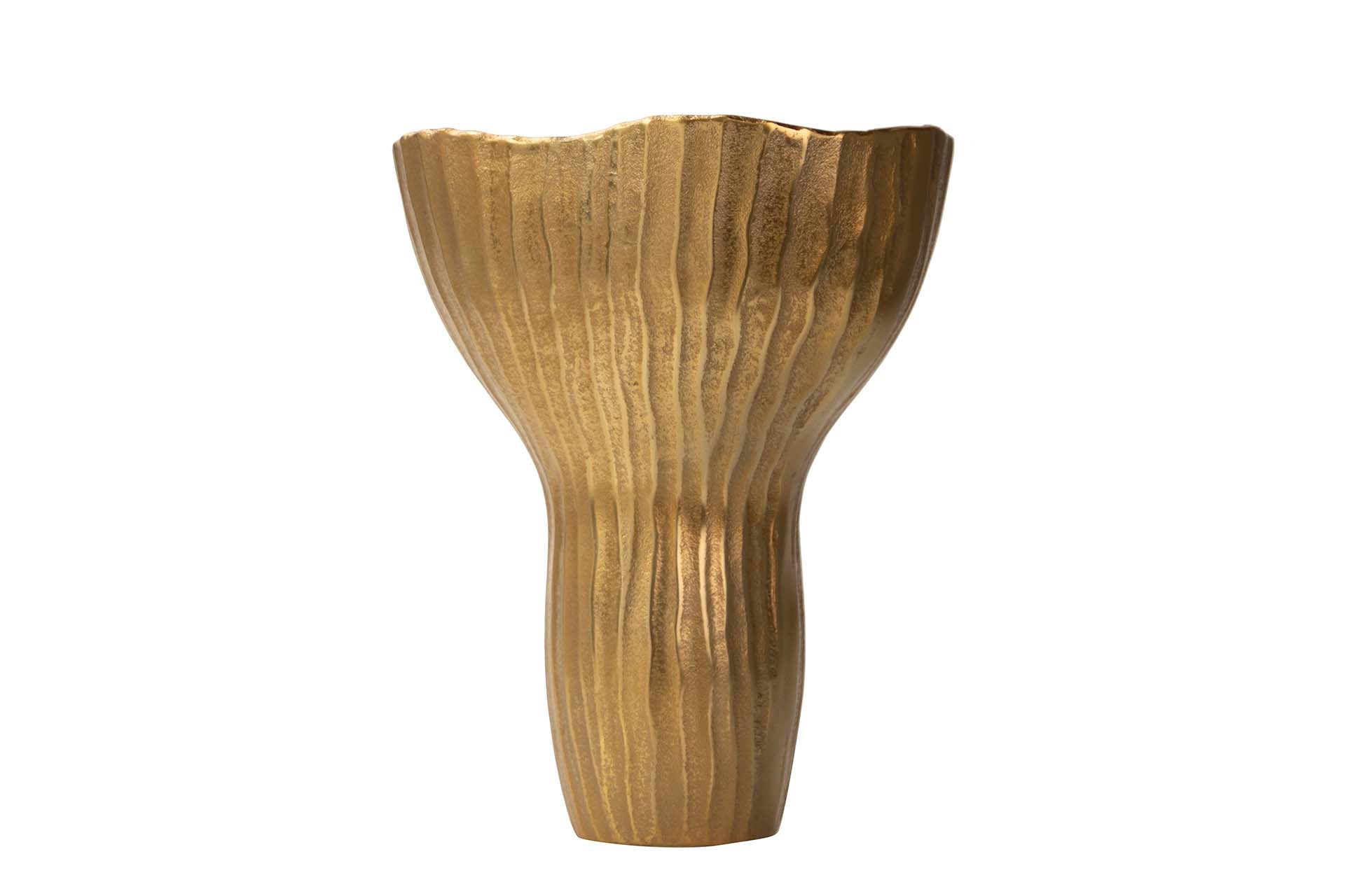 GOLD ALUMINUM VASE 31x23x38 CM