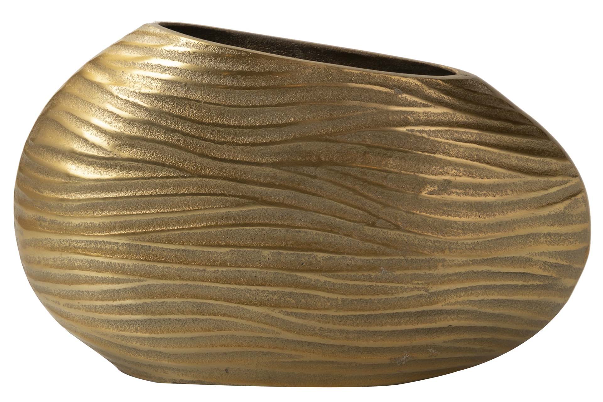 GOLD ALUMINUM VASE 32x10x19 CM
