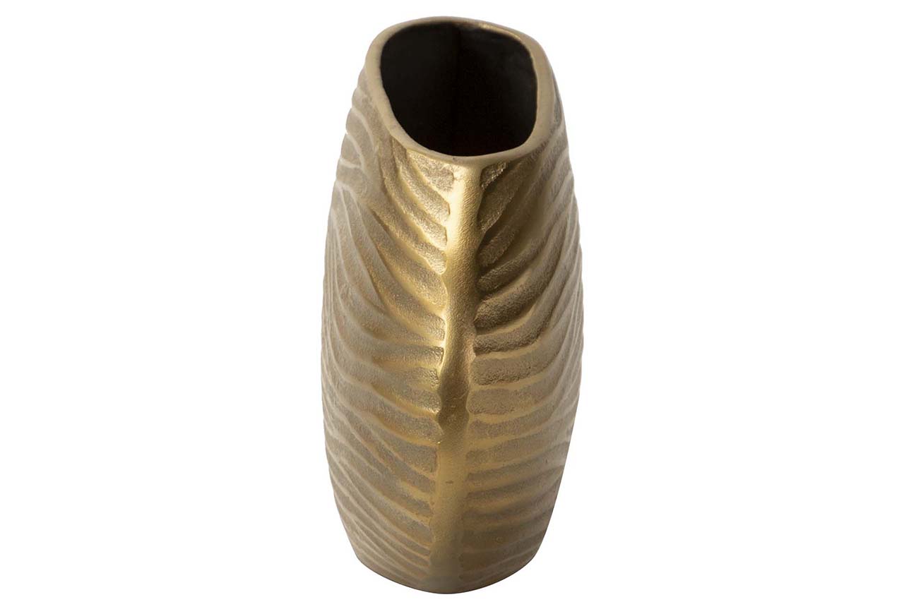 JARRON ALUMINIO DORADO 32x10x19 CM