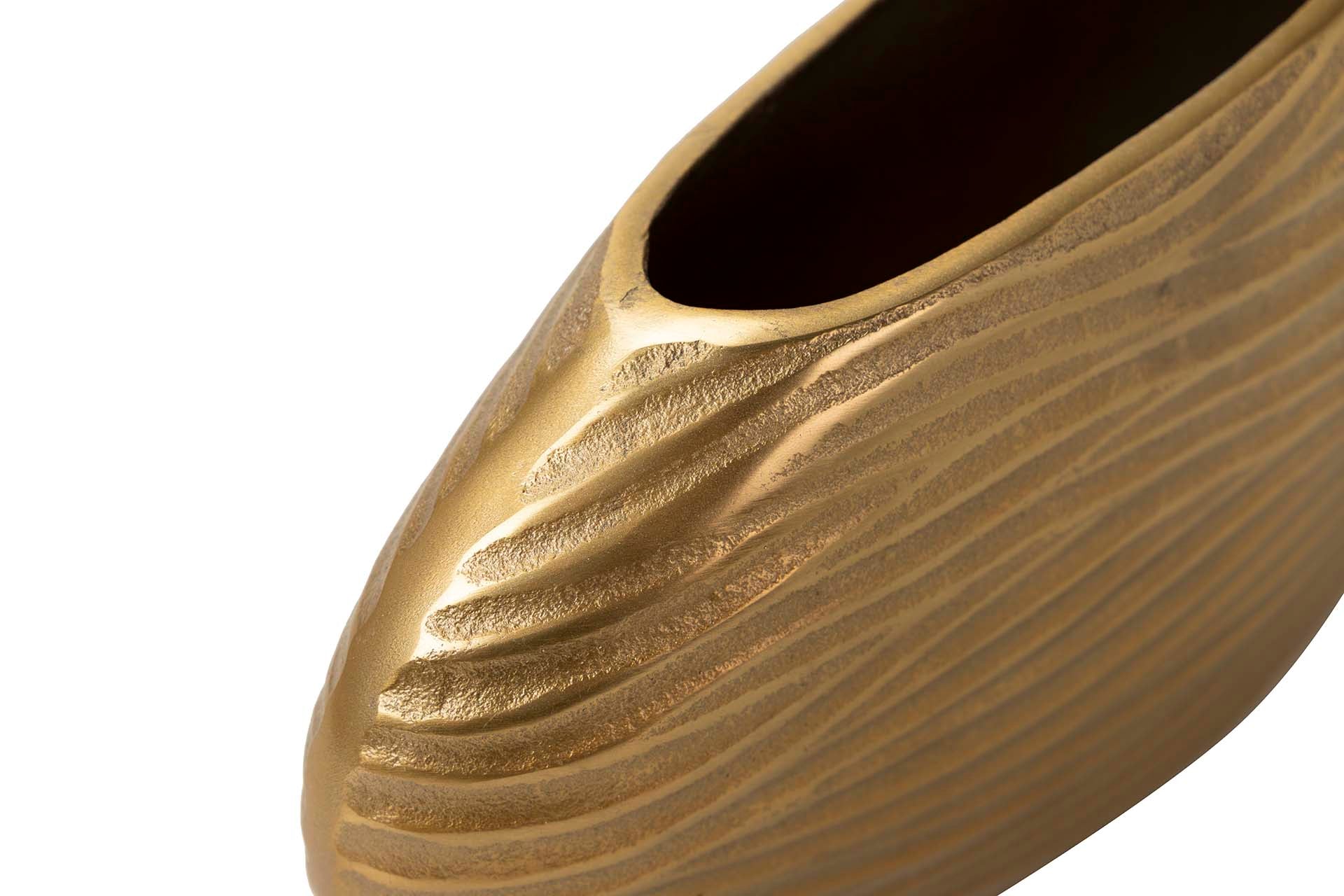 GOLD ALUMINUM VASE 32x10x19 CM