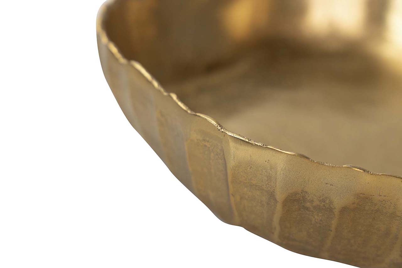 CENTRO DE MESA ALUMINIO DORADO 27x28x6 CM