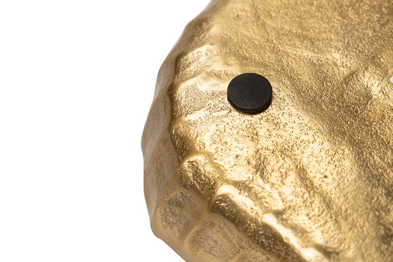 CENTRO DE MESA ALUMINIO DORADO 27x28x6 CM