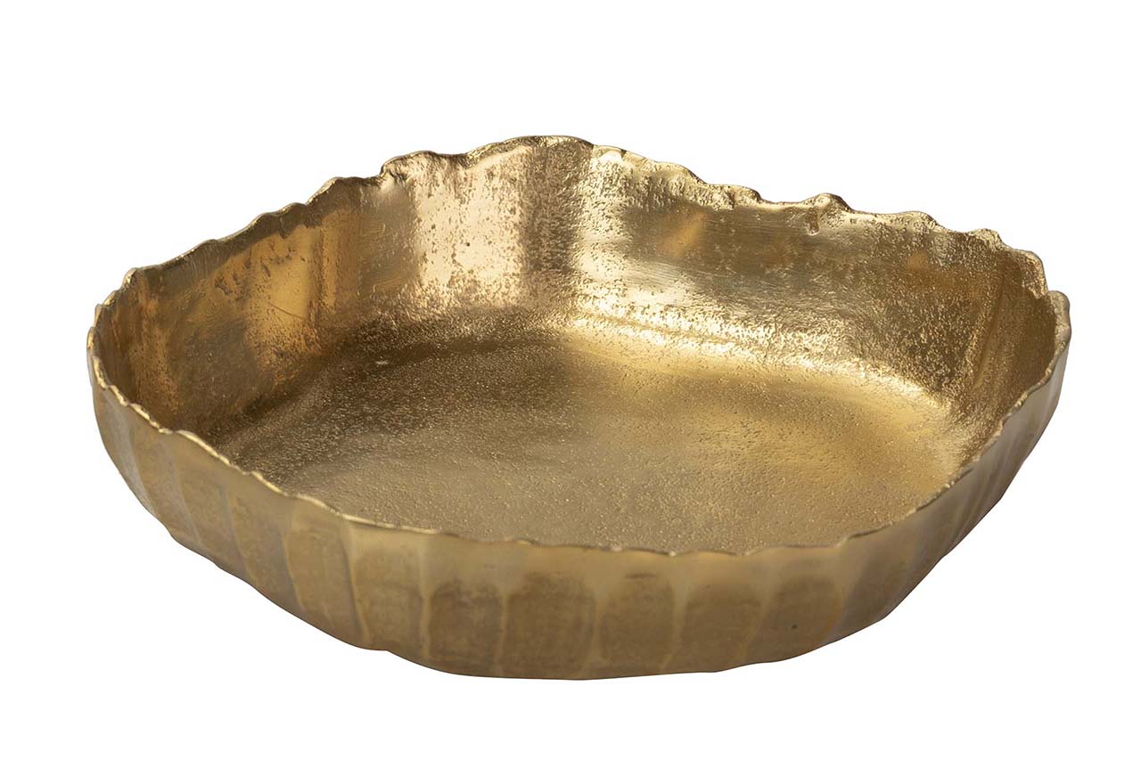 CENTRO DE MESA ALUMINIO DORADO 27x28x6 CM