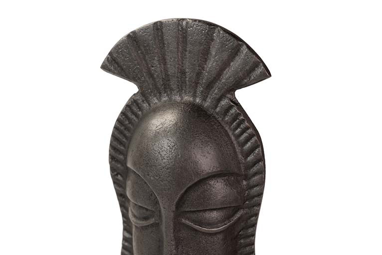 BLACK / GOLD ALUMINUM FACE FIGURE 11x10x46 CM