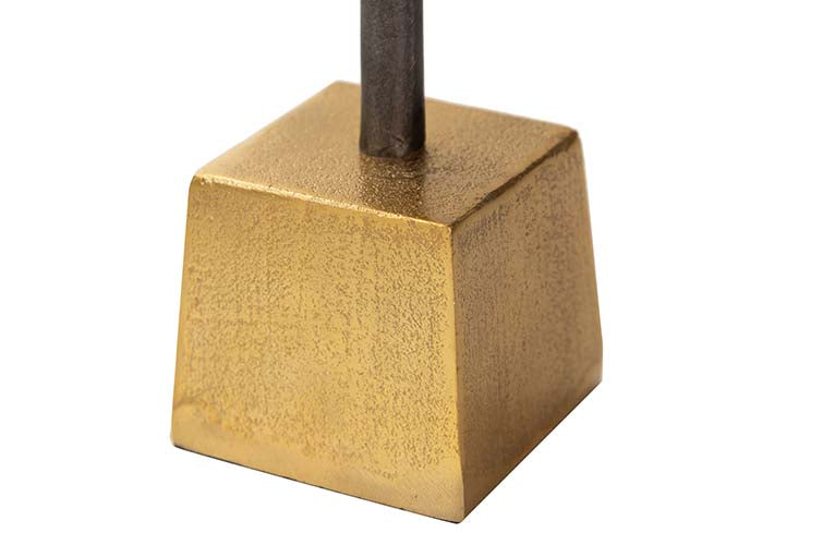 BLACK / GOLD ALUMINUM FACE FIGURE 11x10x46 CM