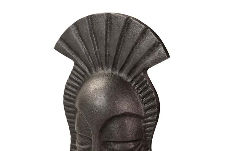 BLACK / GOLD ALUMINUM FACE FIGURE 14x10x50 CM