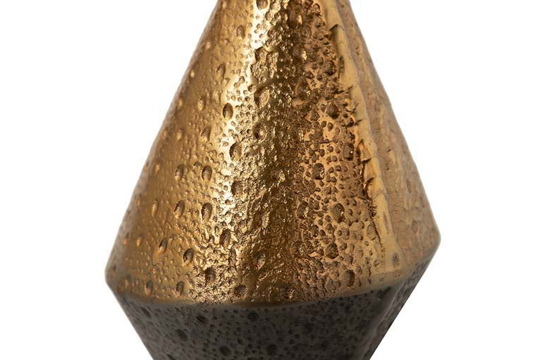 JARRON ALUMINIO BLACK / DORADO 17x17x33 CM