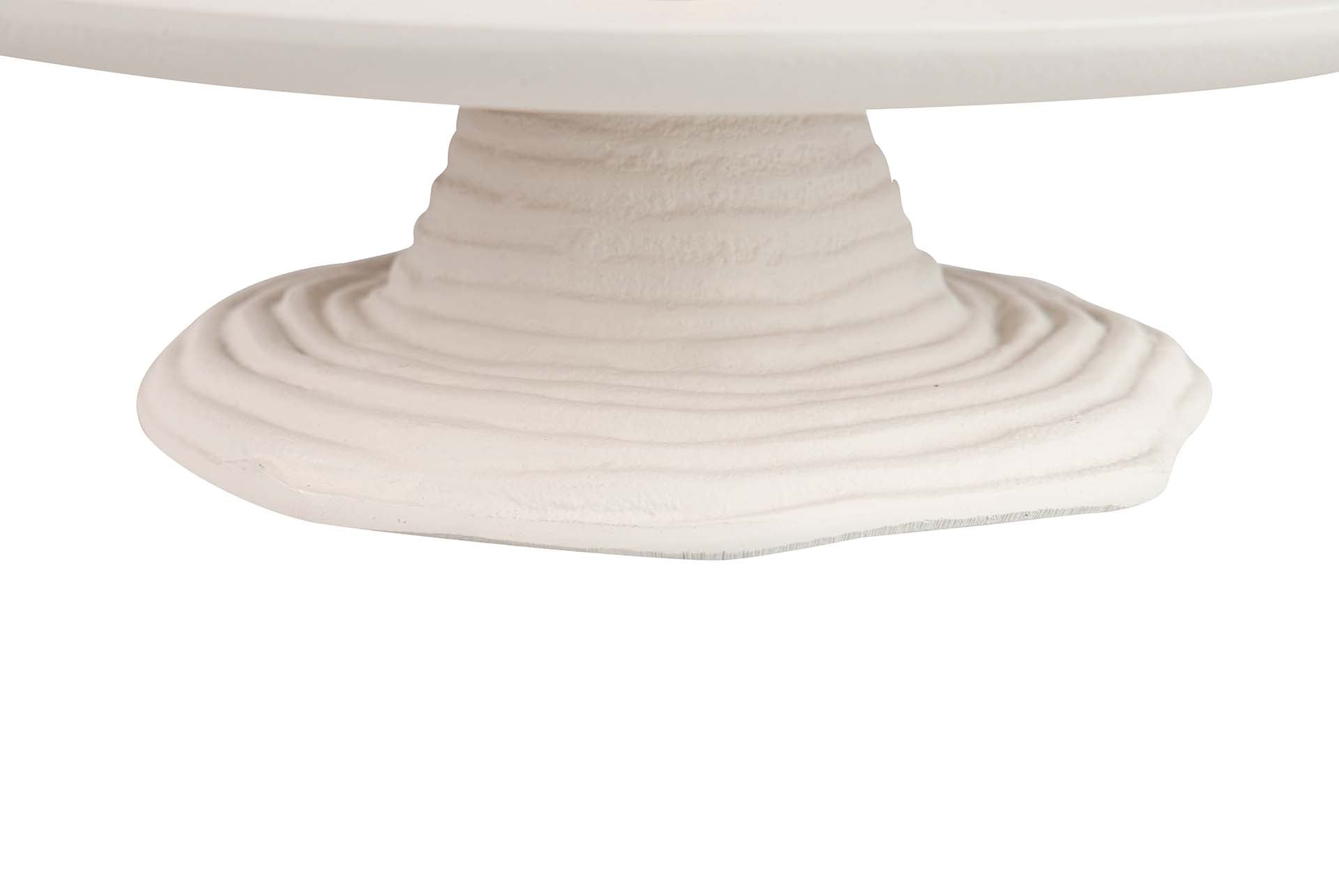 CENTRO DE MESA DE ALUMÍNIO BRANCO E DOURADO 28x28x28 CM