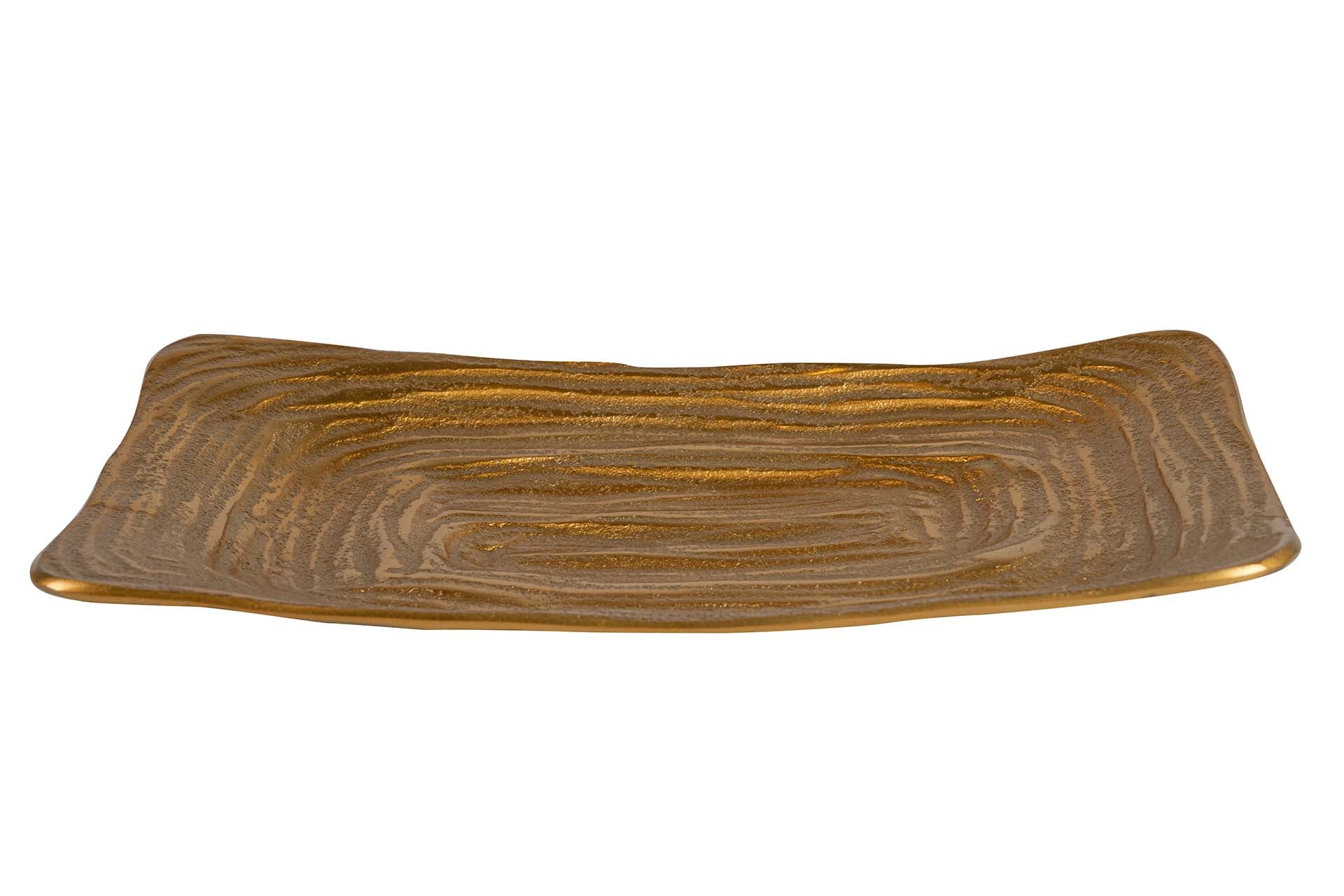 CENTRO ALUMÍNIO DOURADO 34x19x4 CM