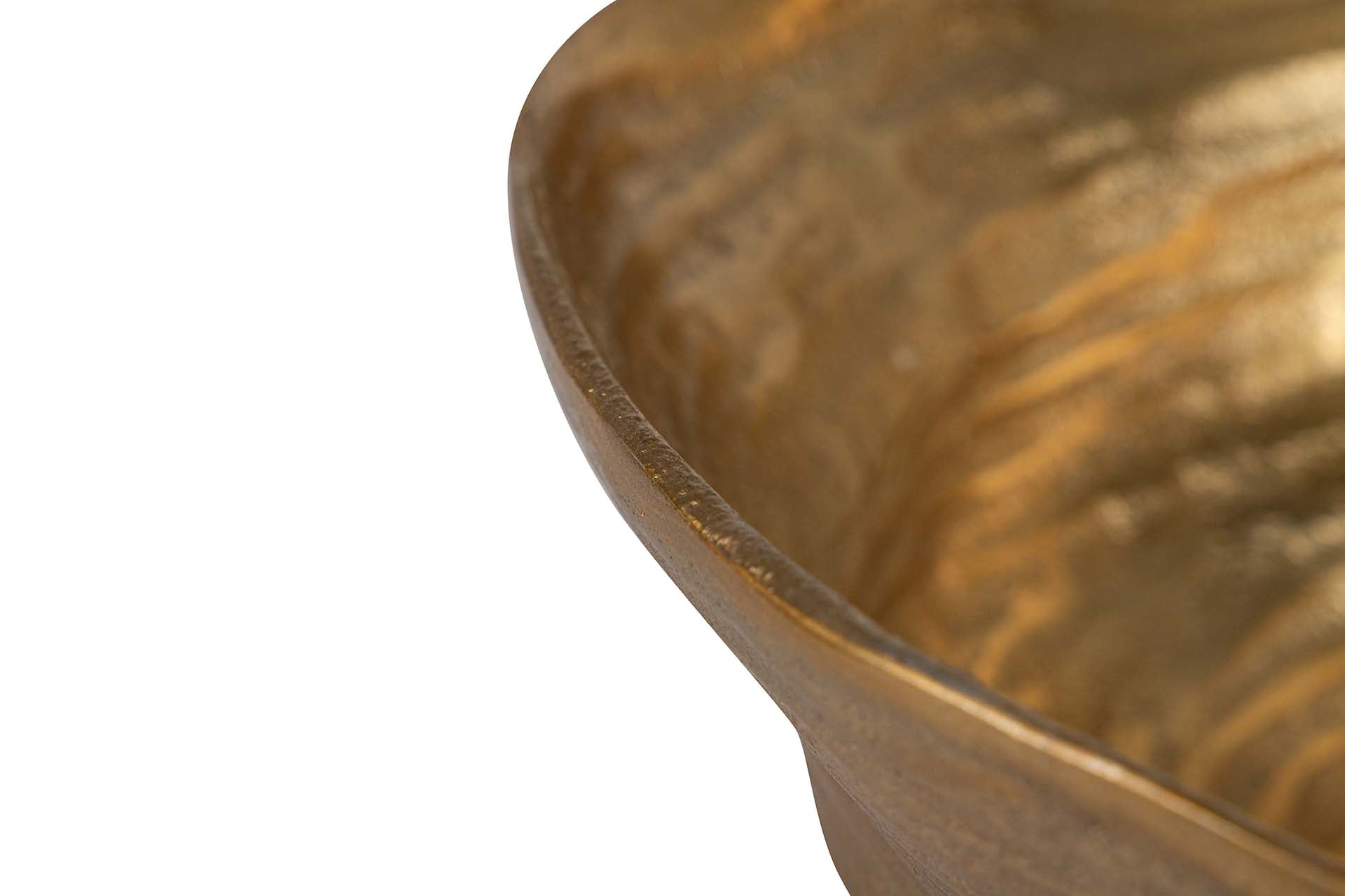 CENTRO DE MESA ALUMINIO DORADO 33x33x13 CM