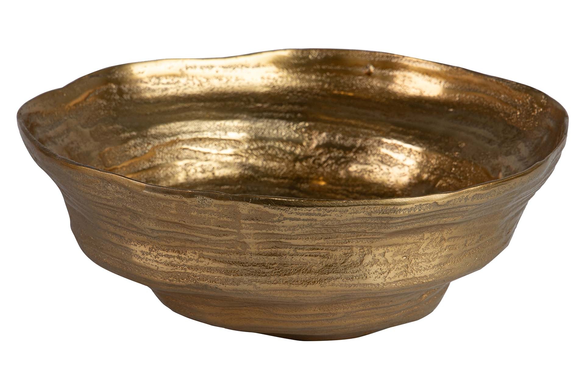 CENTRO DE MESA ALUMINIO DORADO 33x33x13 CM