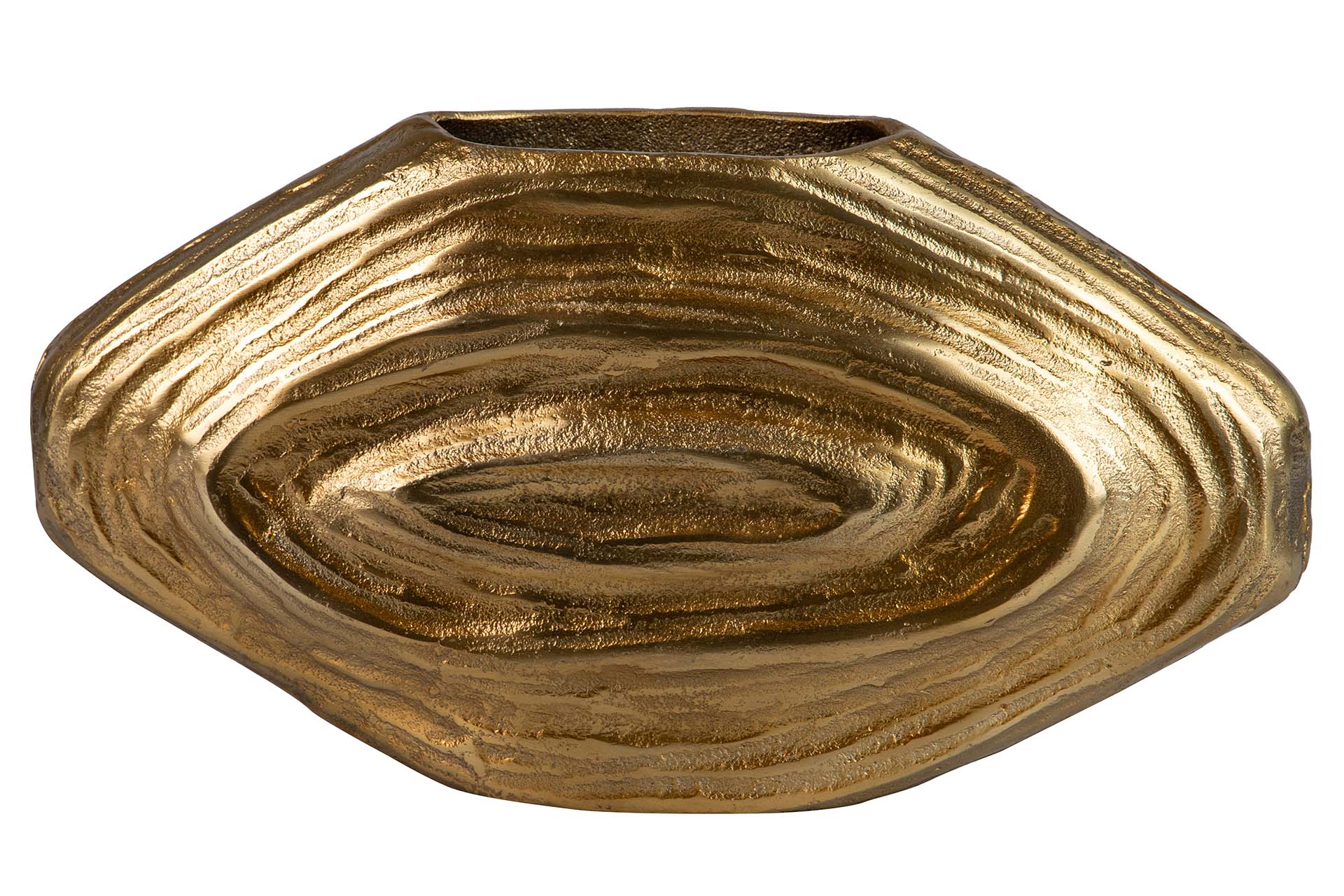 JARRON ALUMINIO DORADO 34x18x10 CM