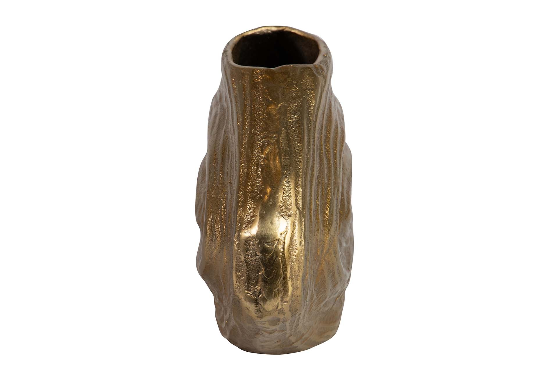 JARRON ALUMINIO DORADO 34x18x10 CM