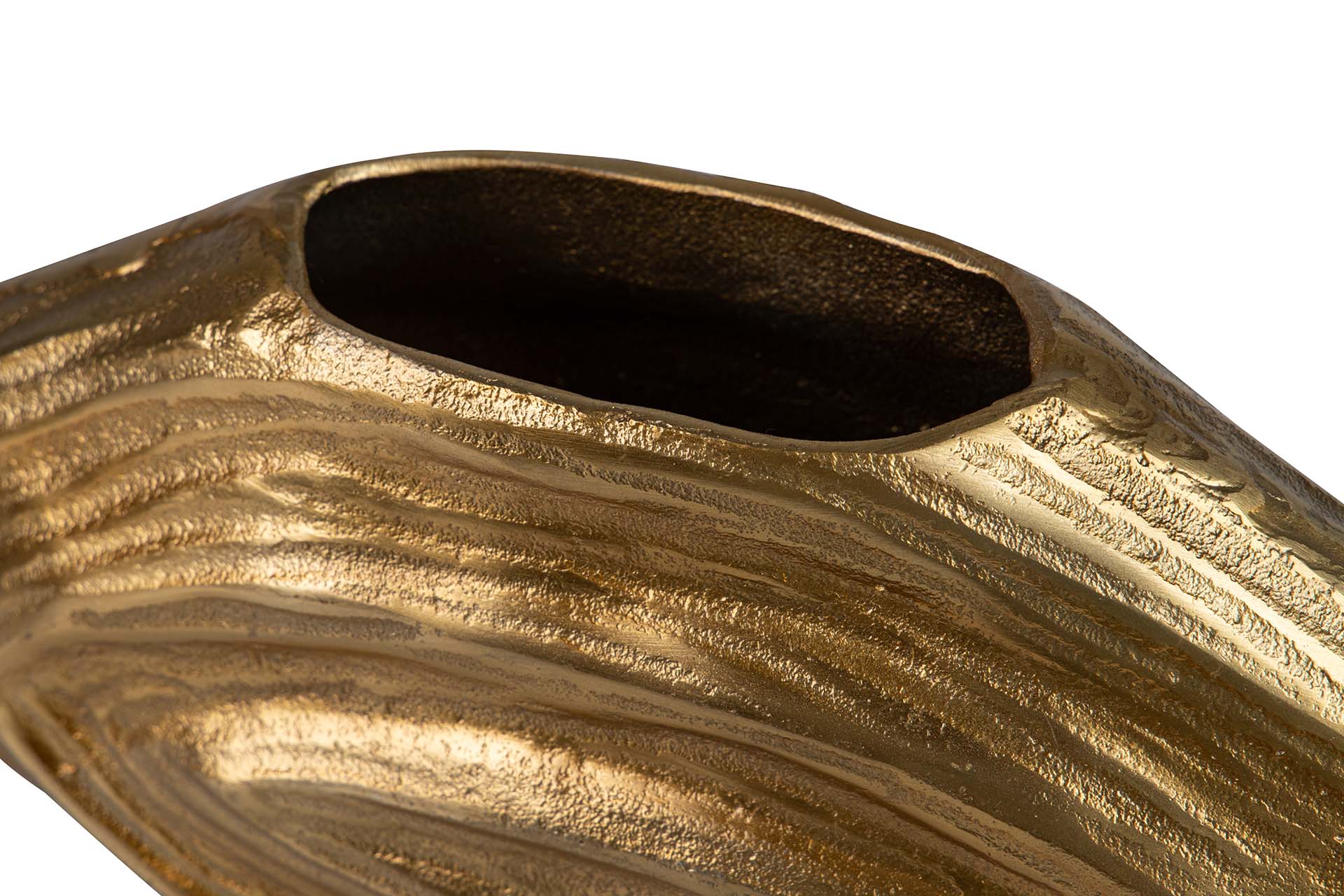 JARRON ALUMINIO DORADO 34x18x10 CM