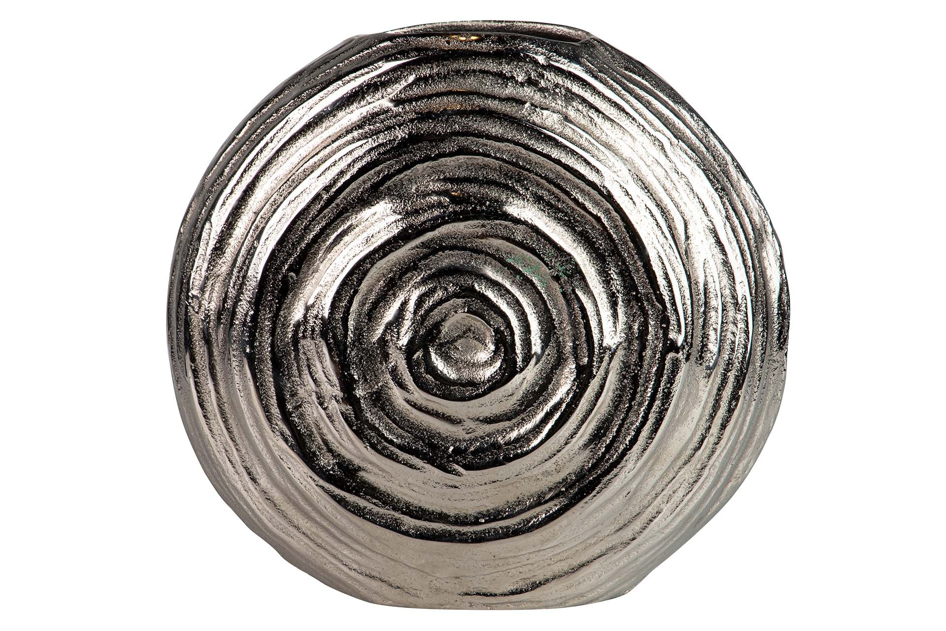 SILVER ALUMINUM VASE 32x14x29 CM