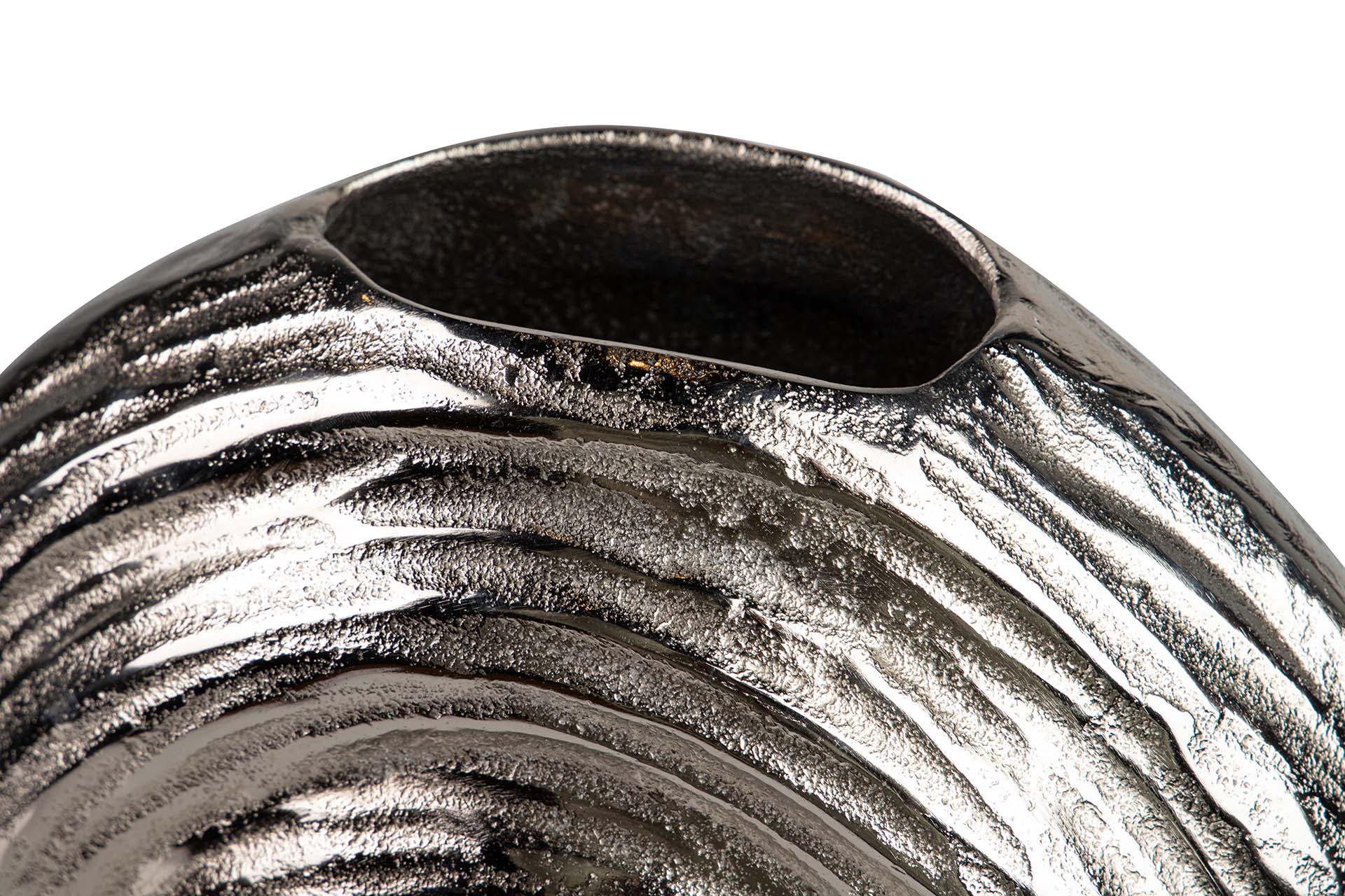 SILVER ALUMINUM VASE 32x14x29 CM