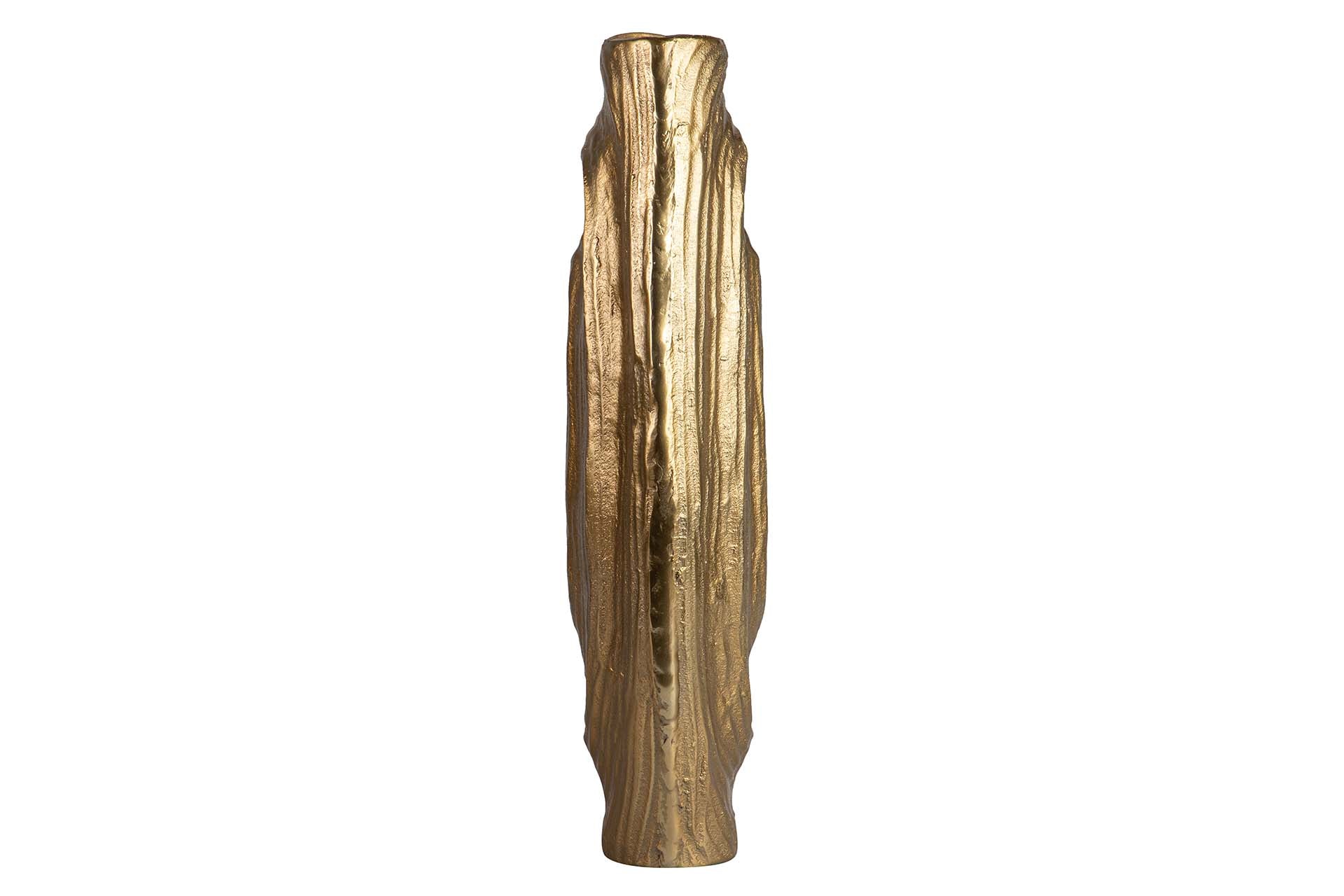JARRON ALUMINIO DORADO 21x12x47 CM