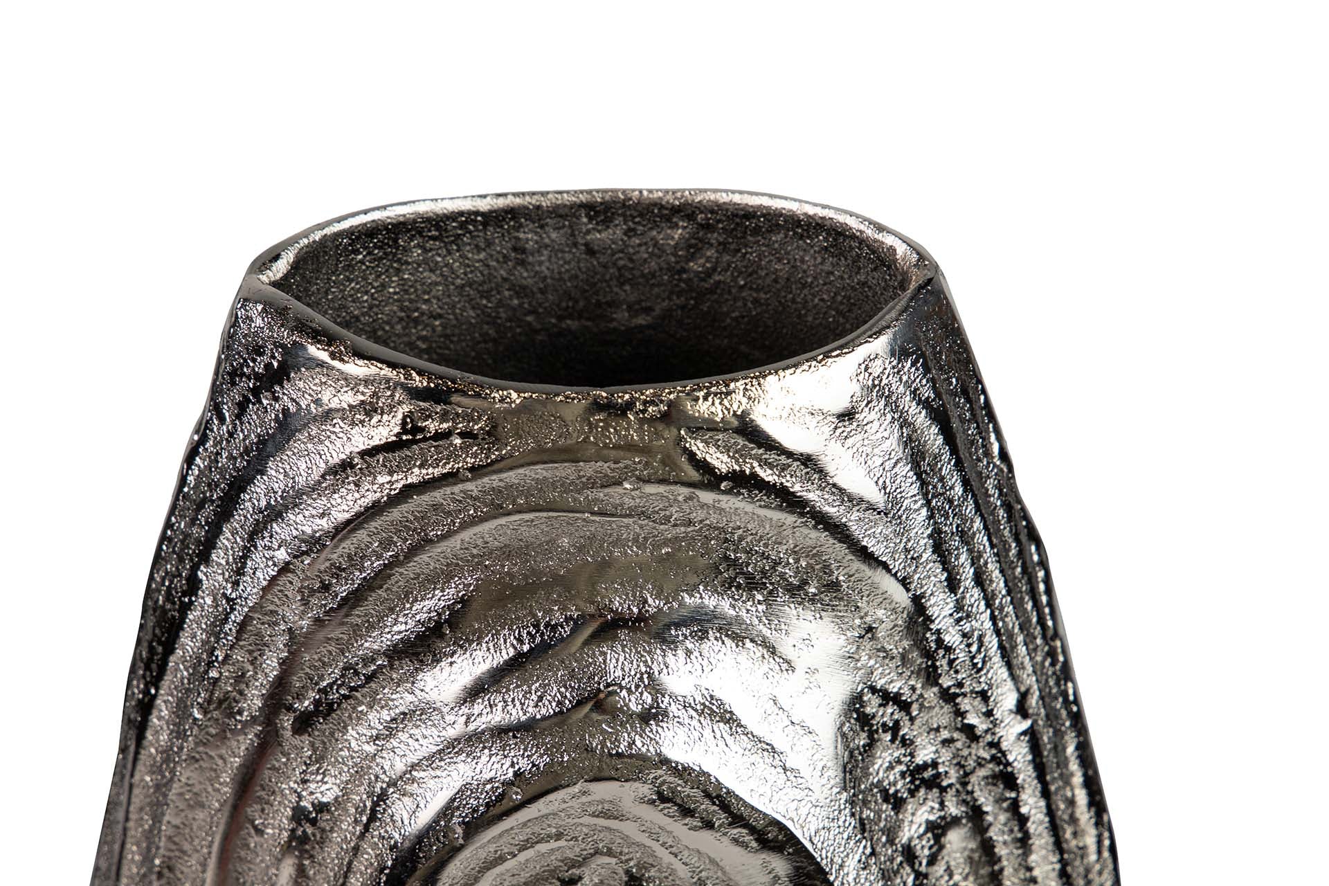 SILVER ALUMINUM VASE 21x12x47 CM