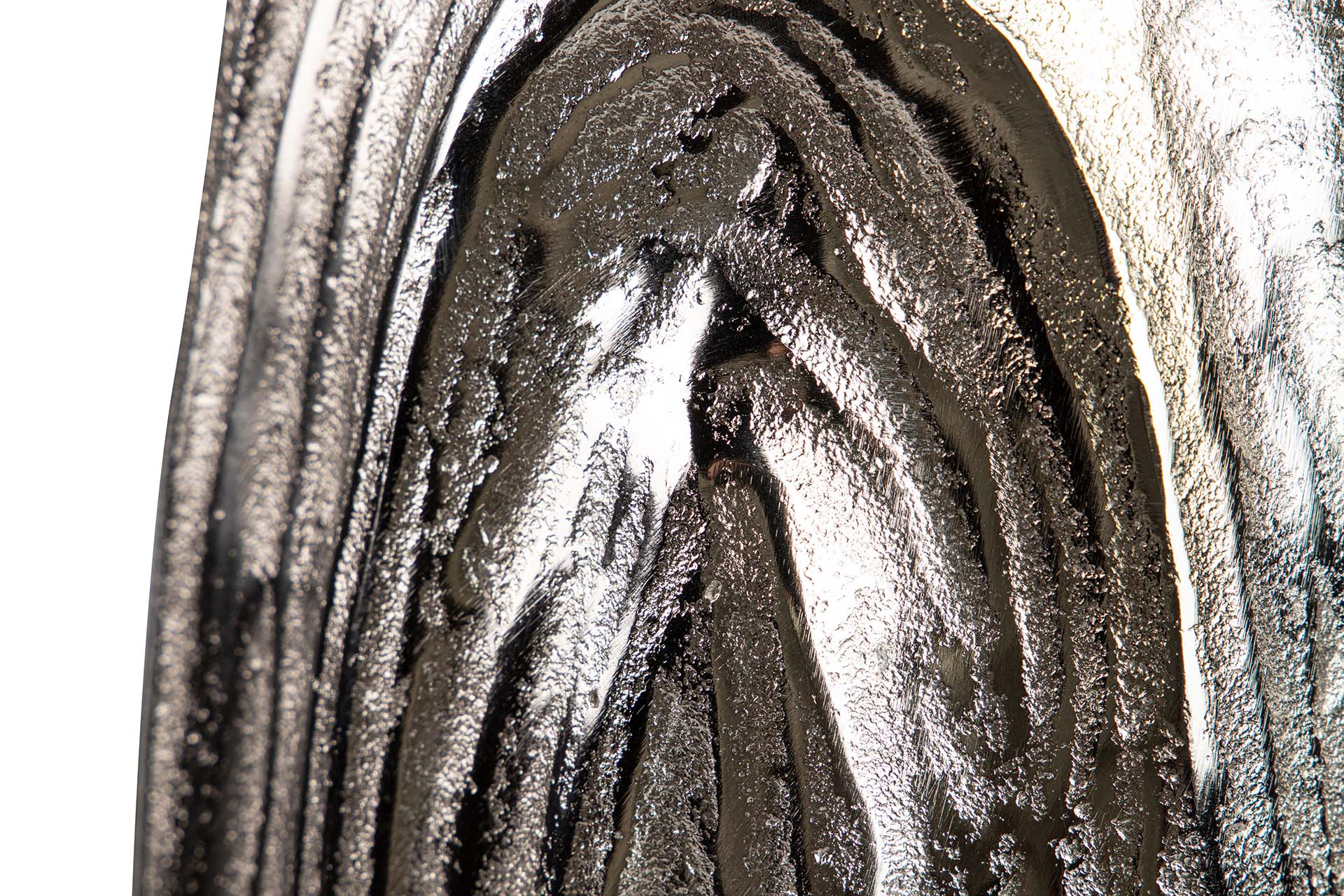 SILVER ALUMINUM VASE 21x12x47 CM