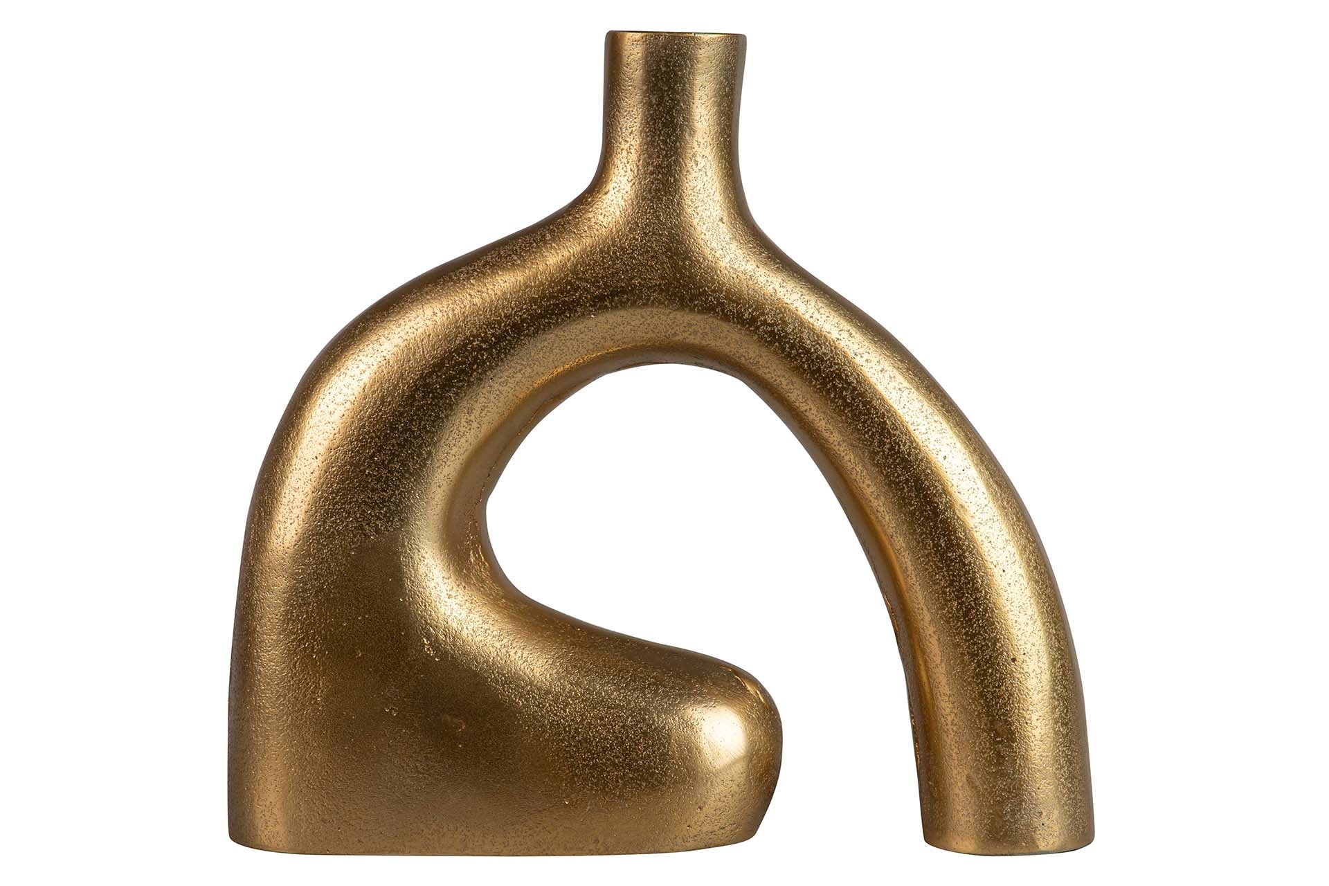 JARRON ALUMINIO DORADO 26x7x24 CM