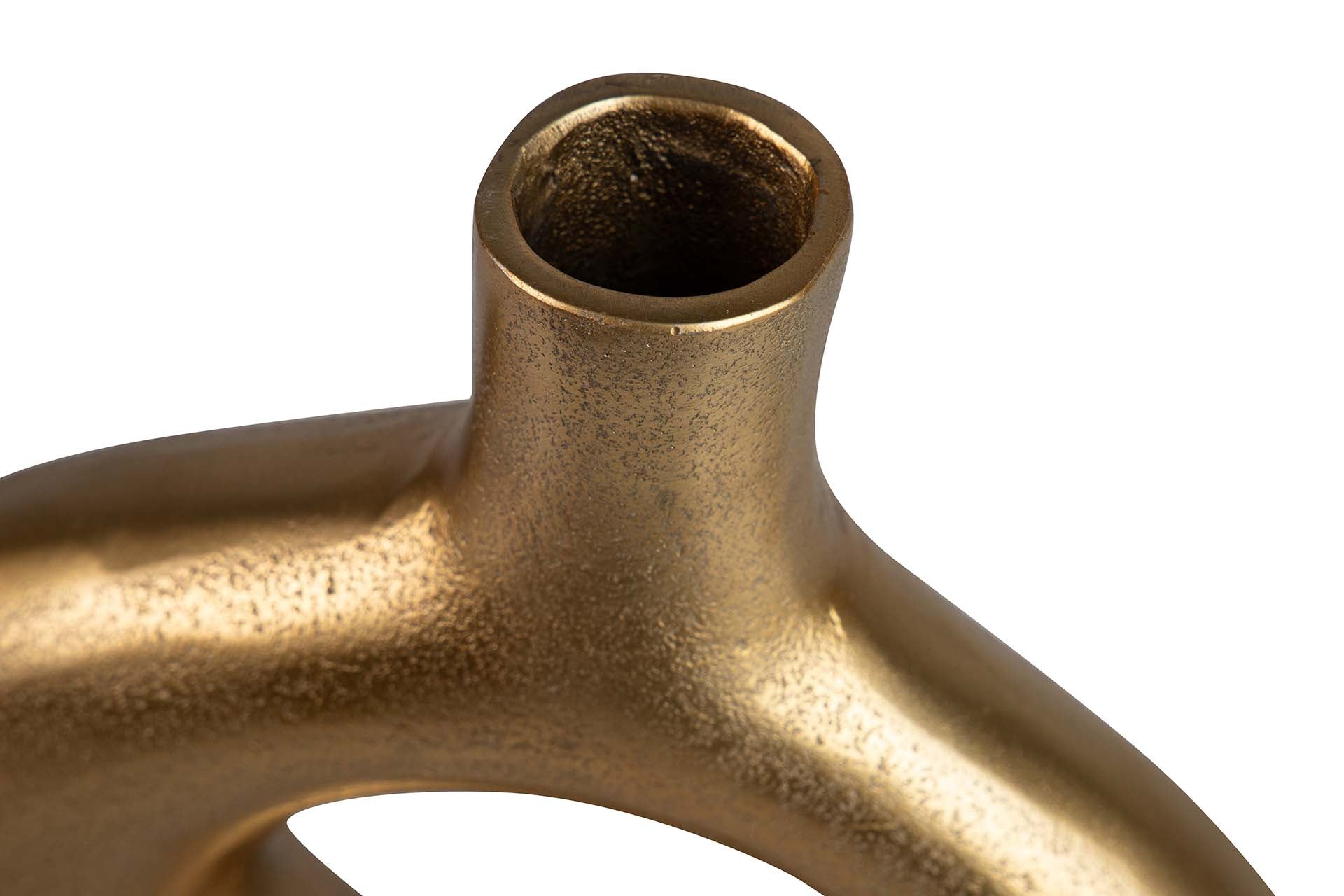 JARRON ALUMINIO DORADO 26x7x24 CM