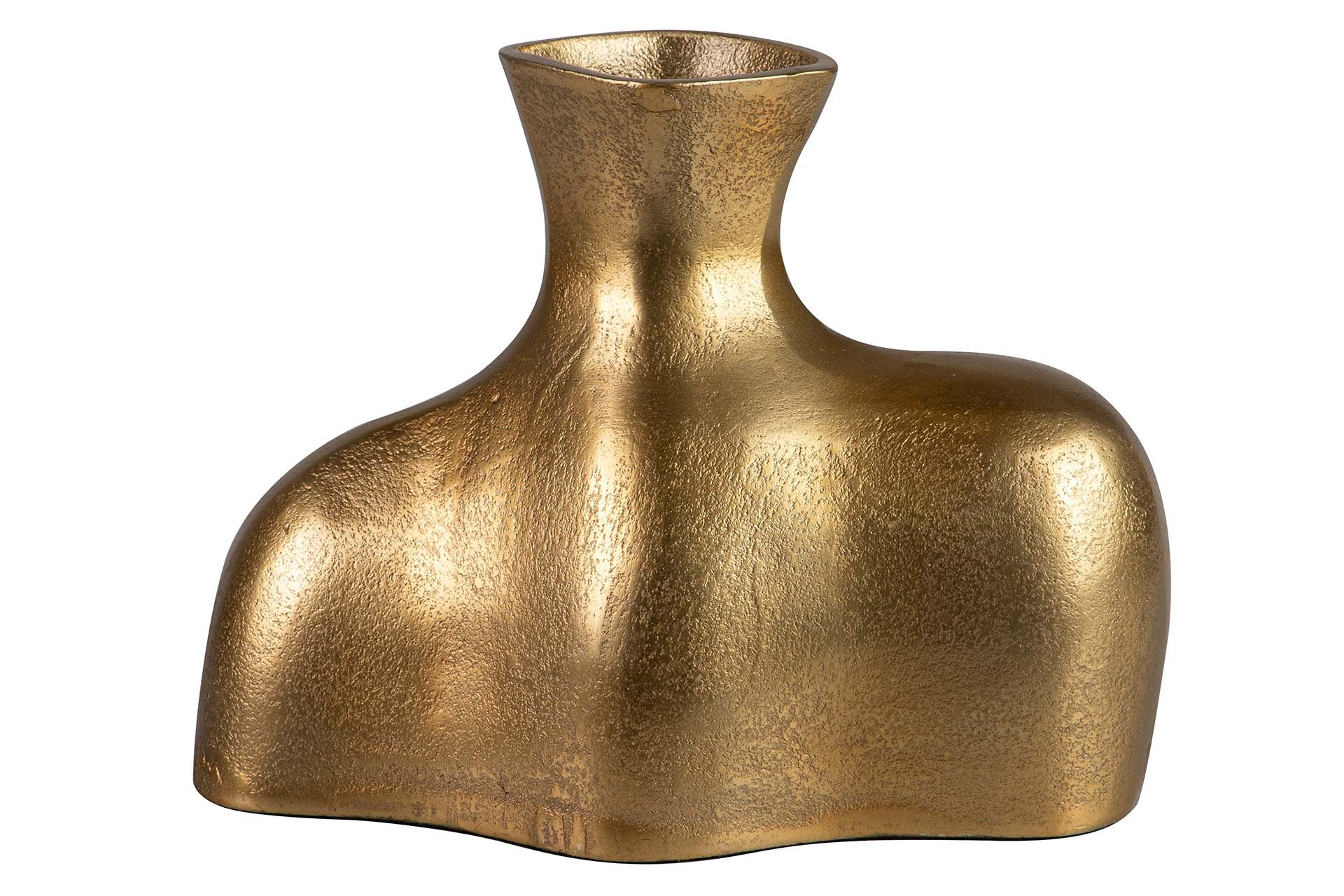 GOLD ALUMINUM VASE 24x13x18 CM