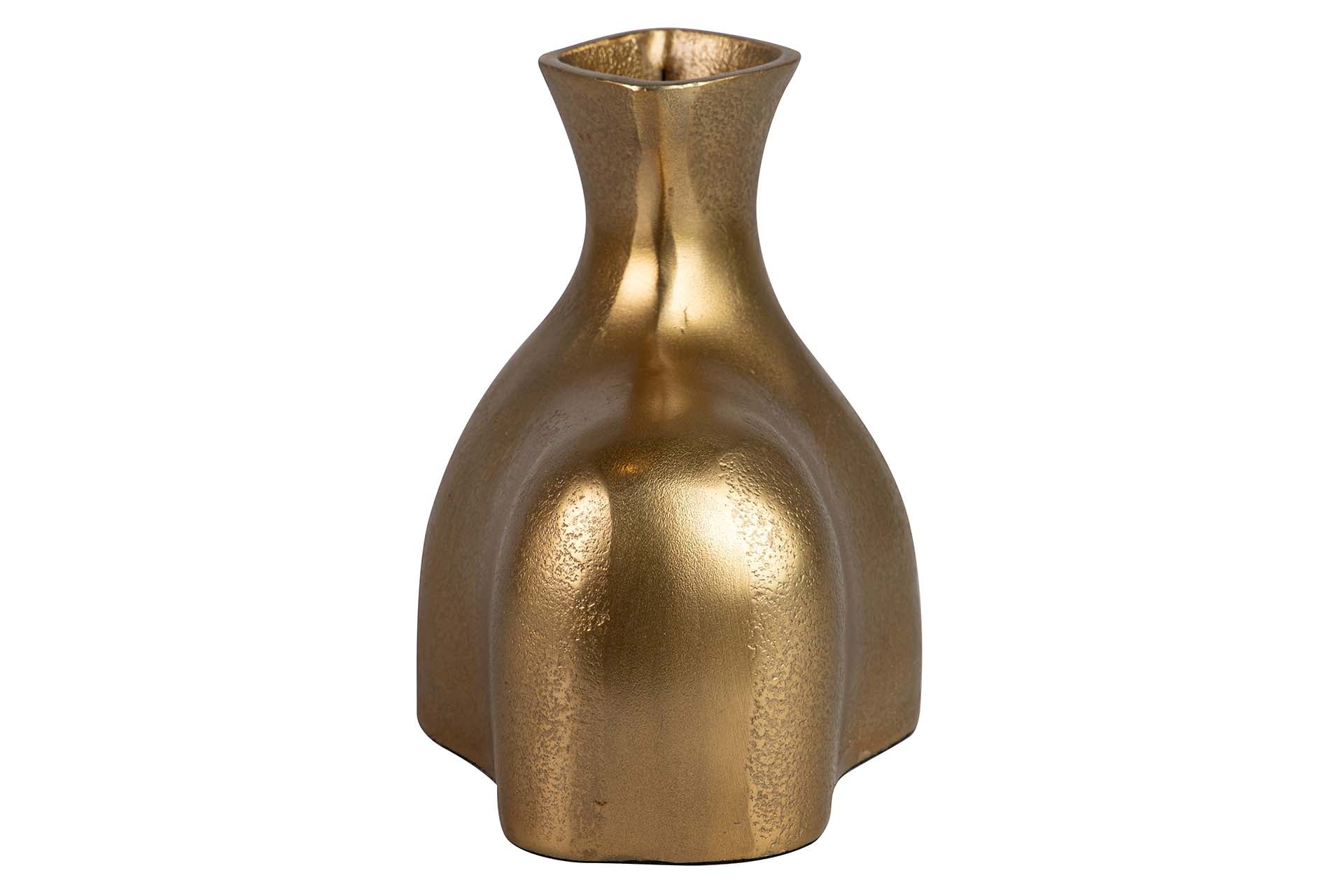 GOLD ALUMINUM VASE 24x13x18 CM