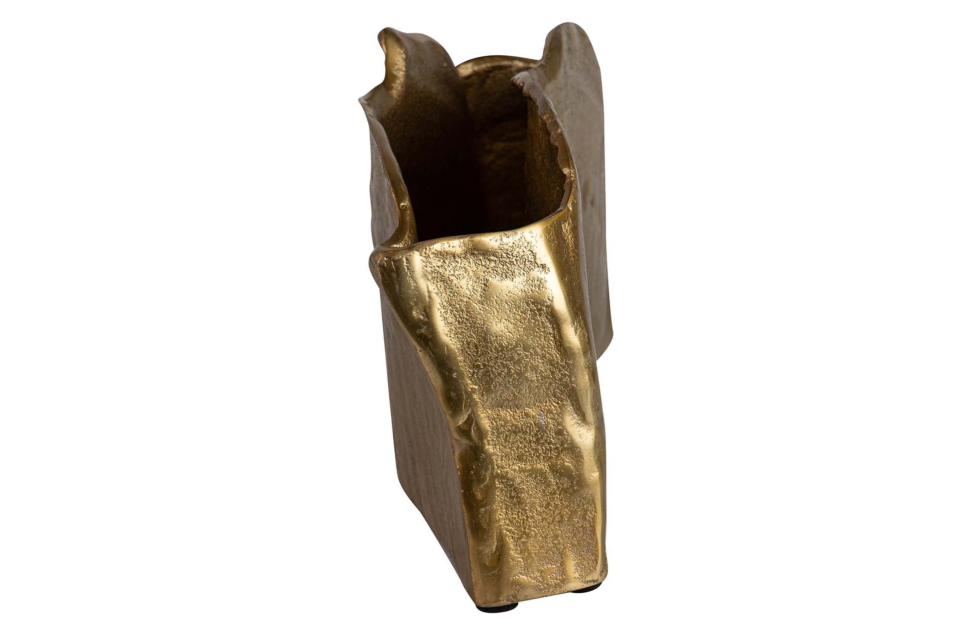 GOLD ALUMINUM VASE 37x11x20 CM