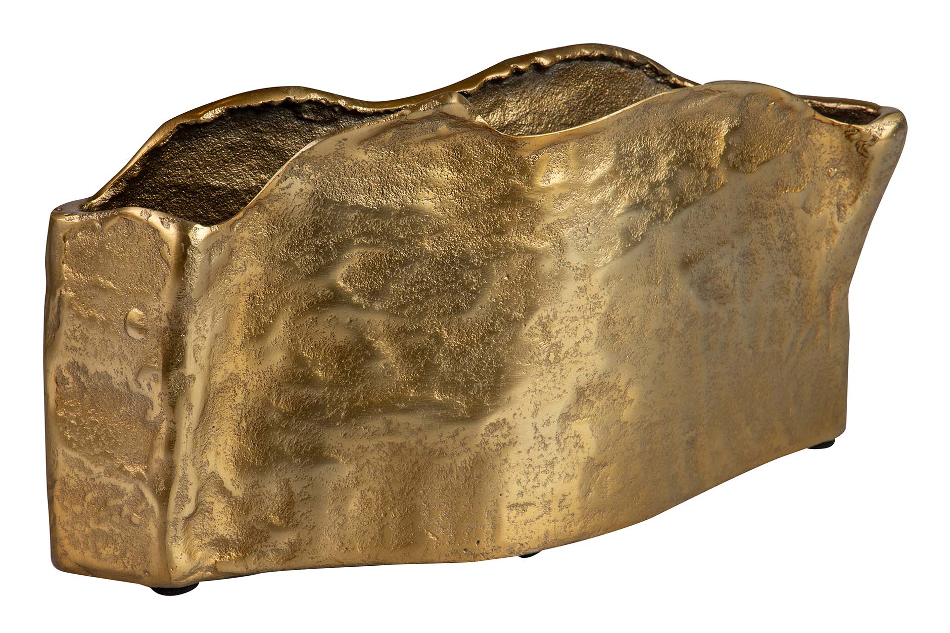 FLORERO ALUMINIO DORADO 37x11x20 CM