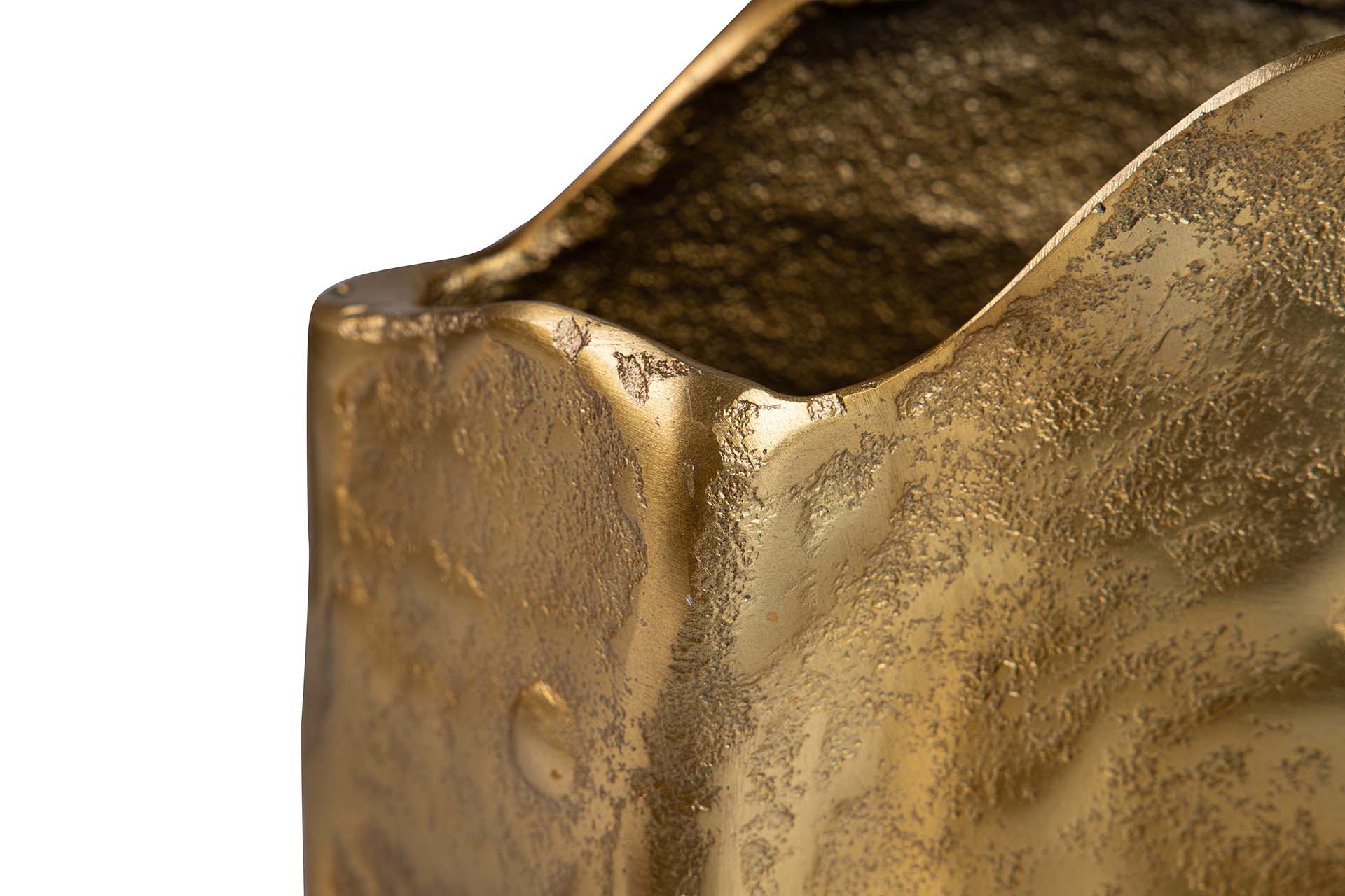 FLORERO ALUMINIO DORADO 37x11x20 CM