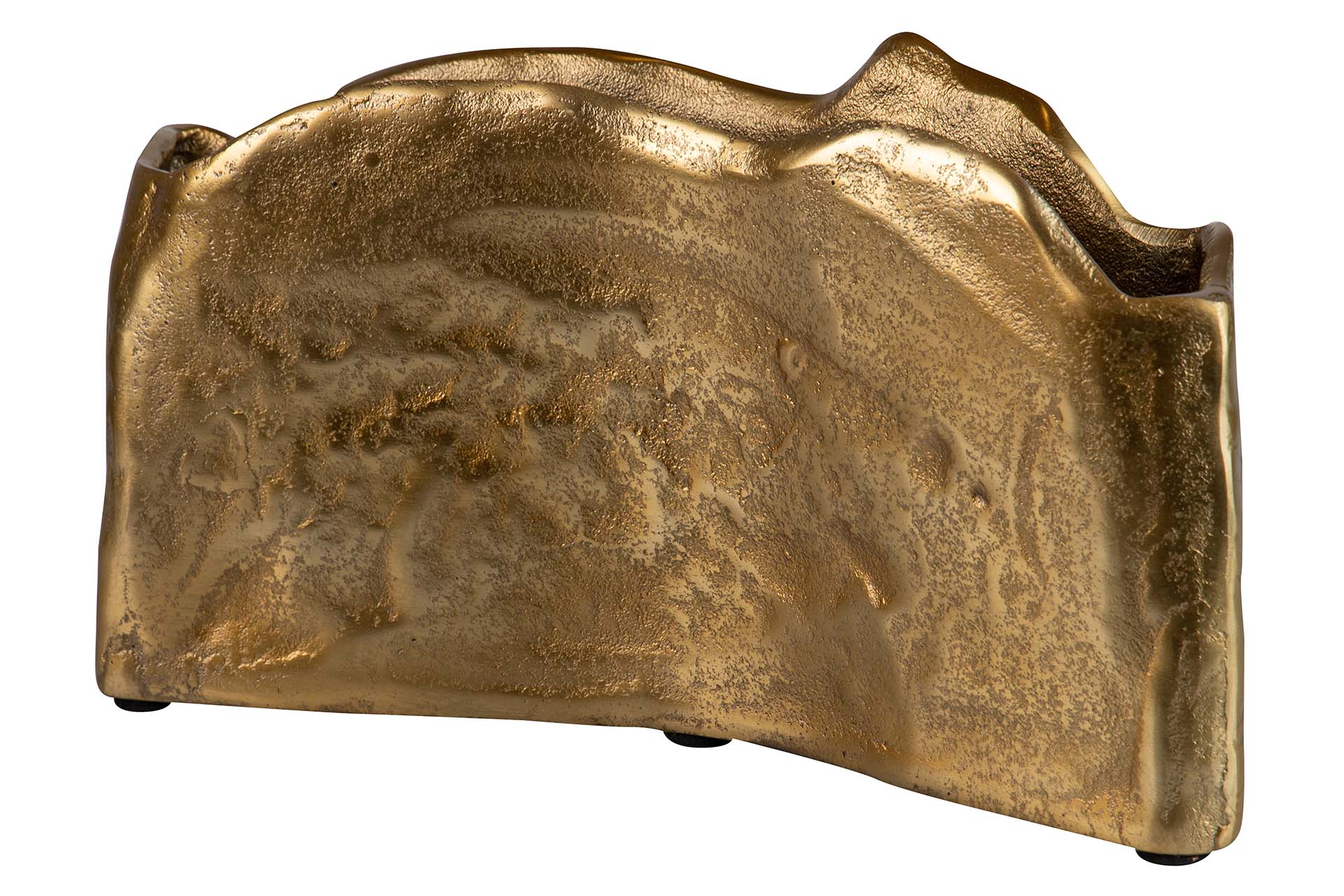 FLORERO ALUMINIO DORADO 37x11x20 CM