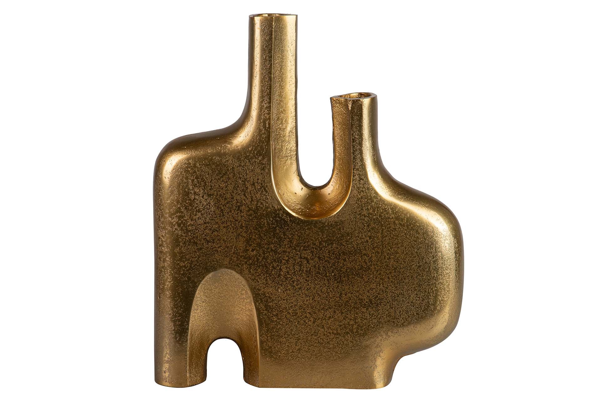 JARRON ALUMINIO DORADO 30x7x36 CM