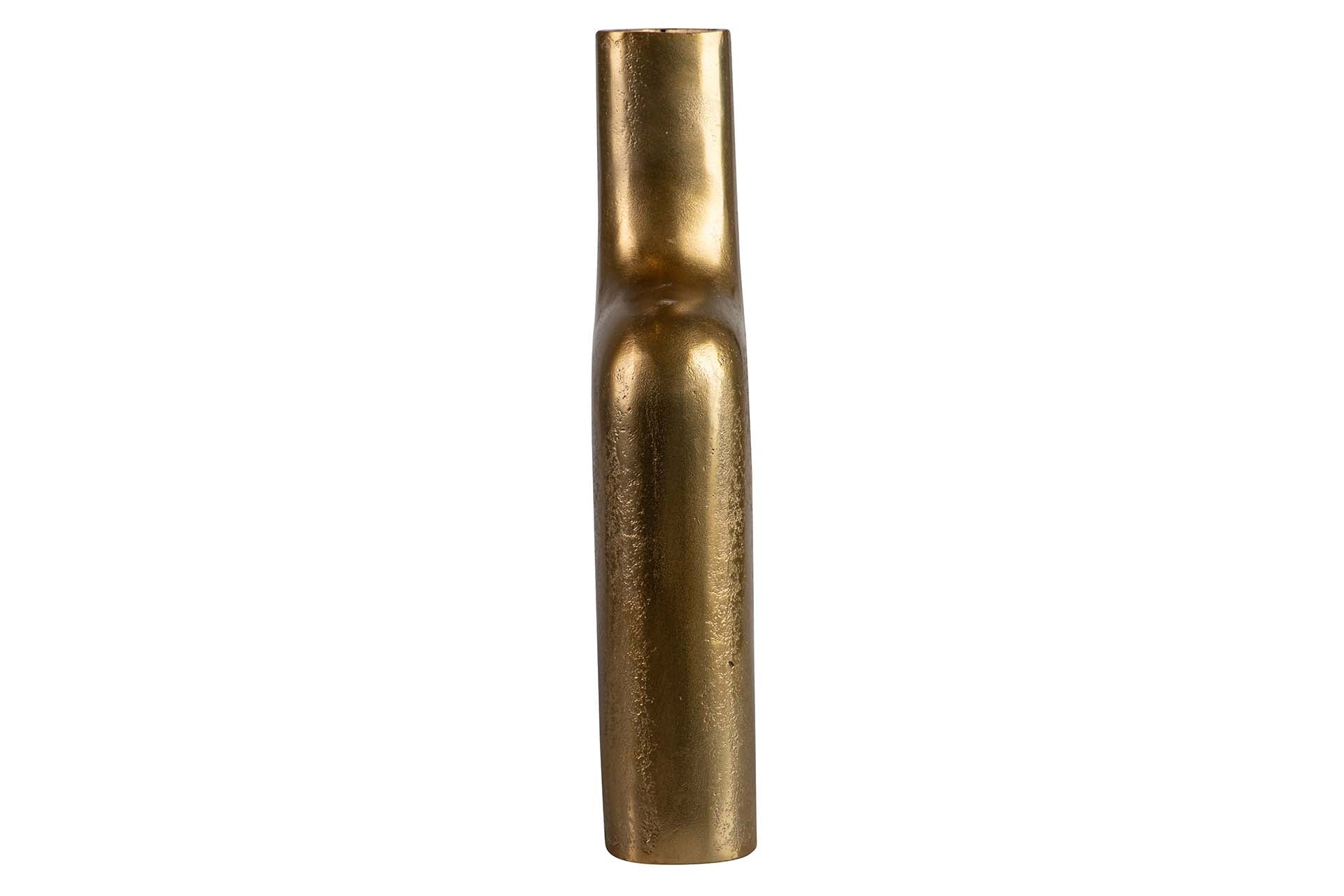 JARRON ALUMINIO DORADO 30x7x36 CM