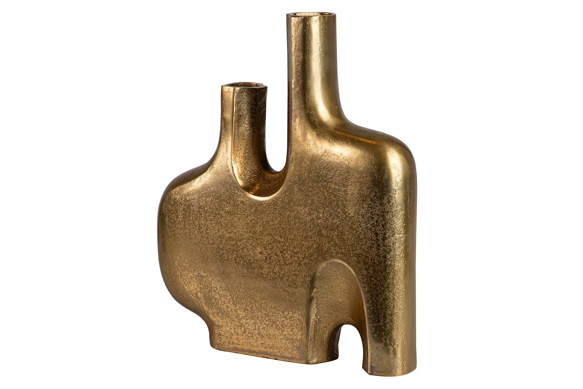 JARRON ALUMINIO DORADO 30x7x36 CM