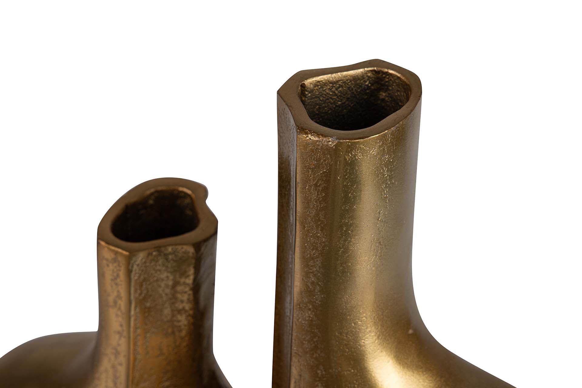 GOLD ALUMINUM VASE 30x7x36 CM