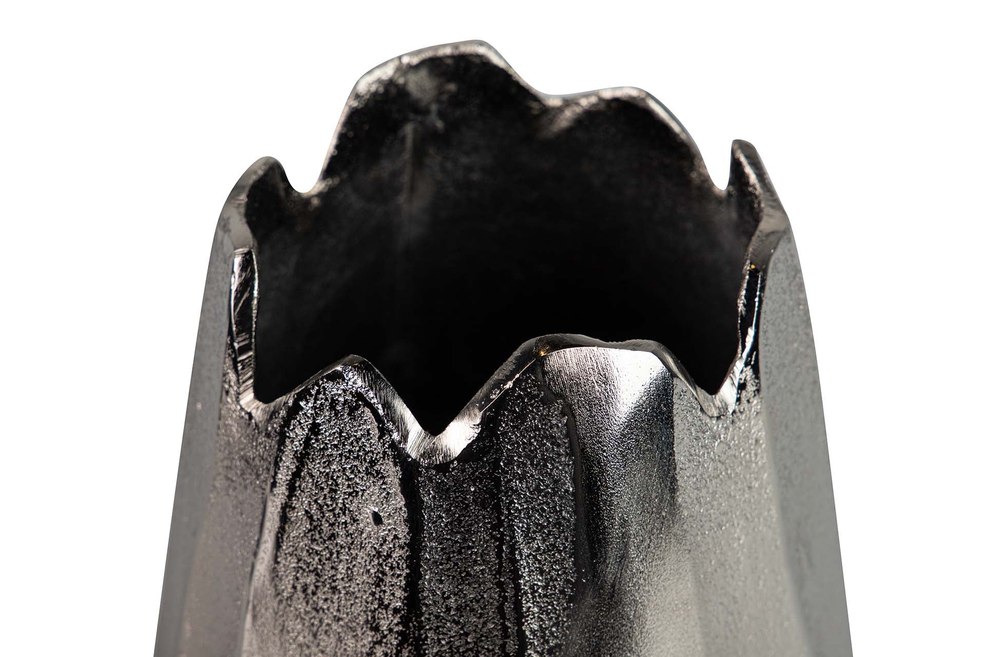 SILVER ALUMINUM VASE 16x16x29 CM