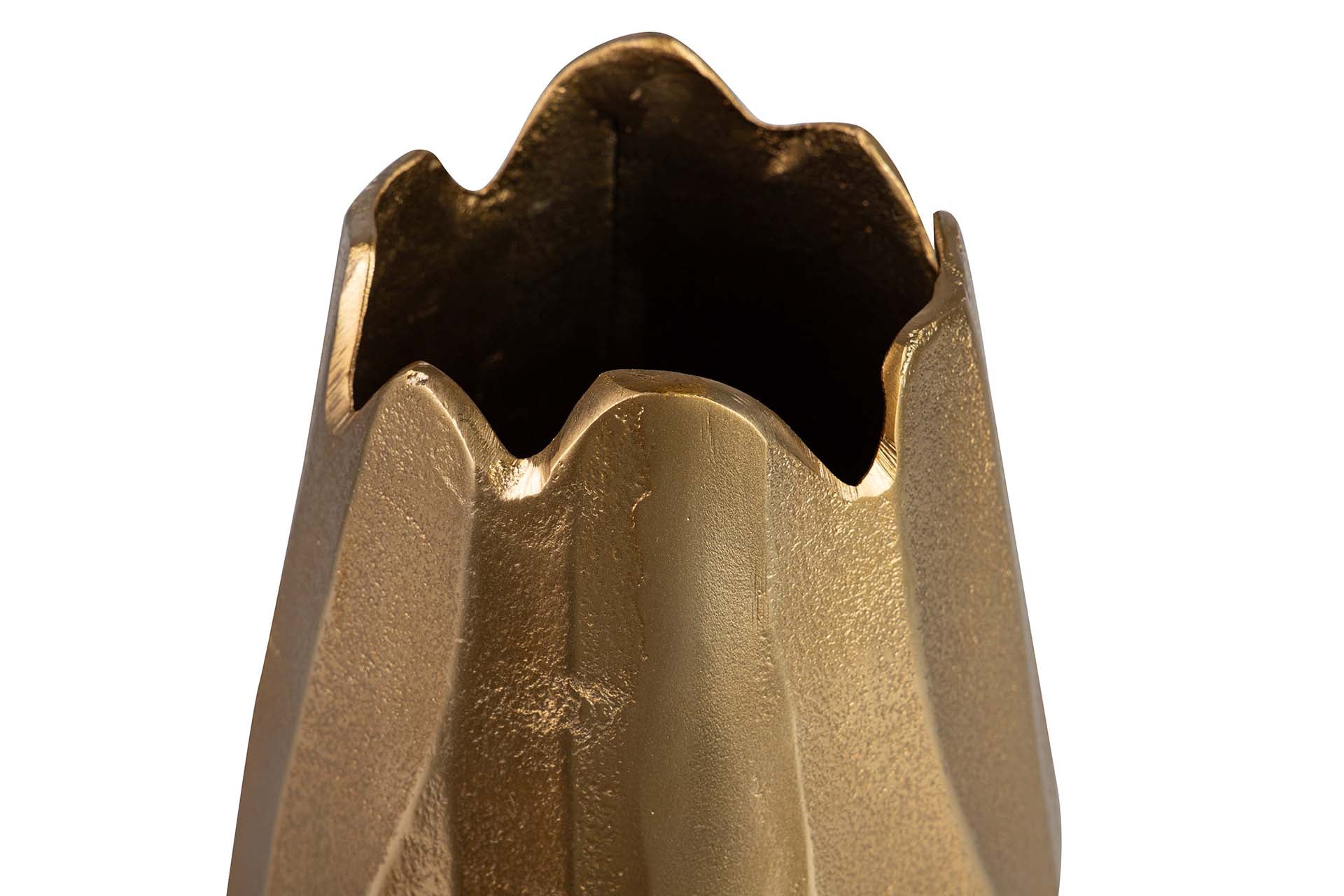 GOLD ALUMINUM VASE 16x16x29 CM