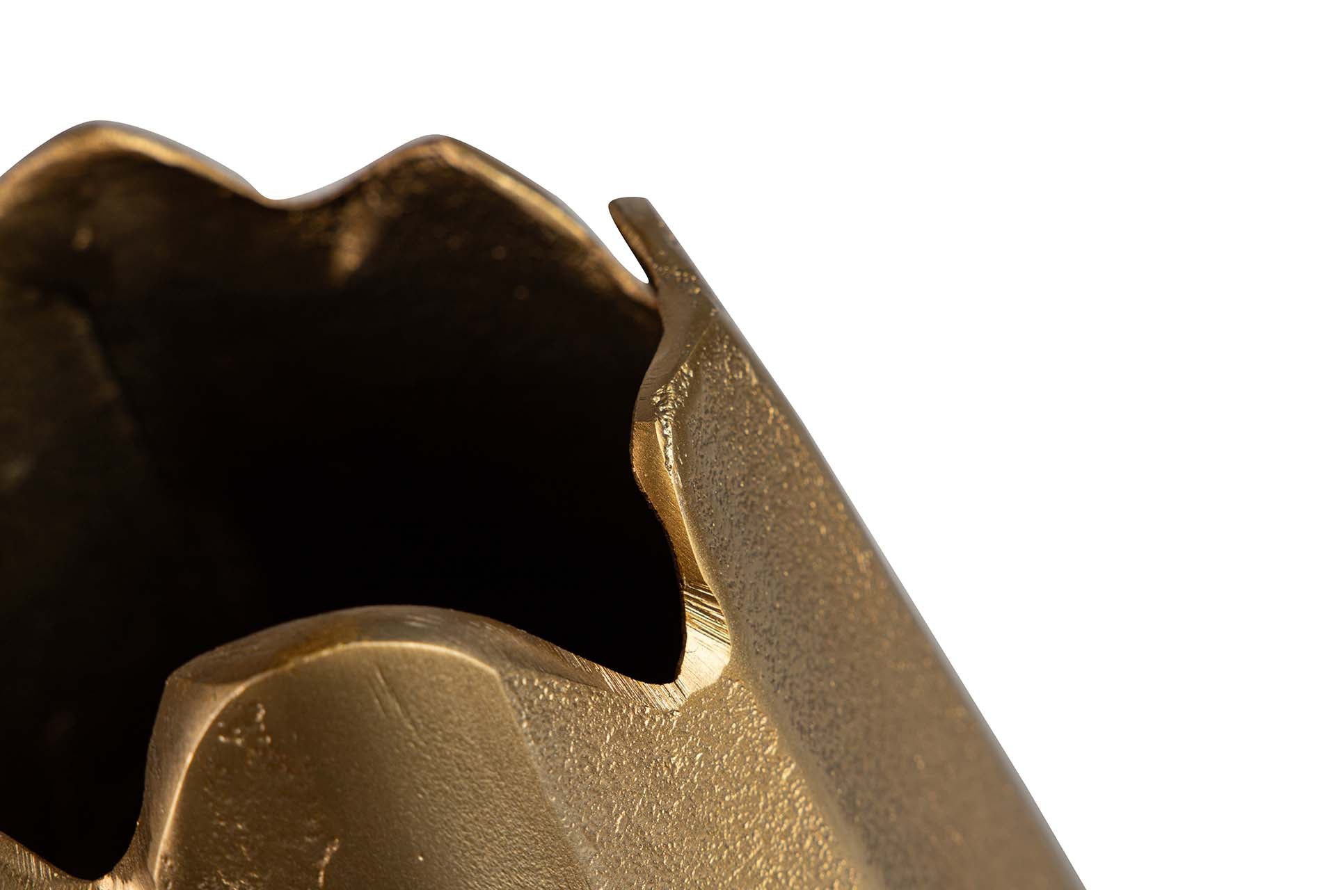 GOLD ALUMINUM VASE 16x16x29 CM