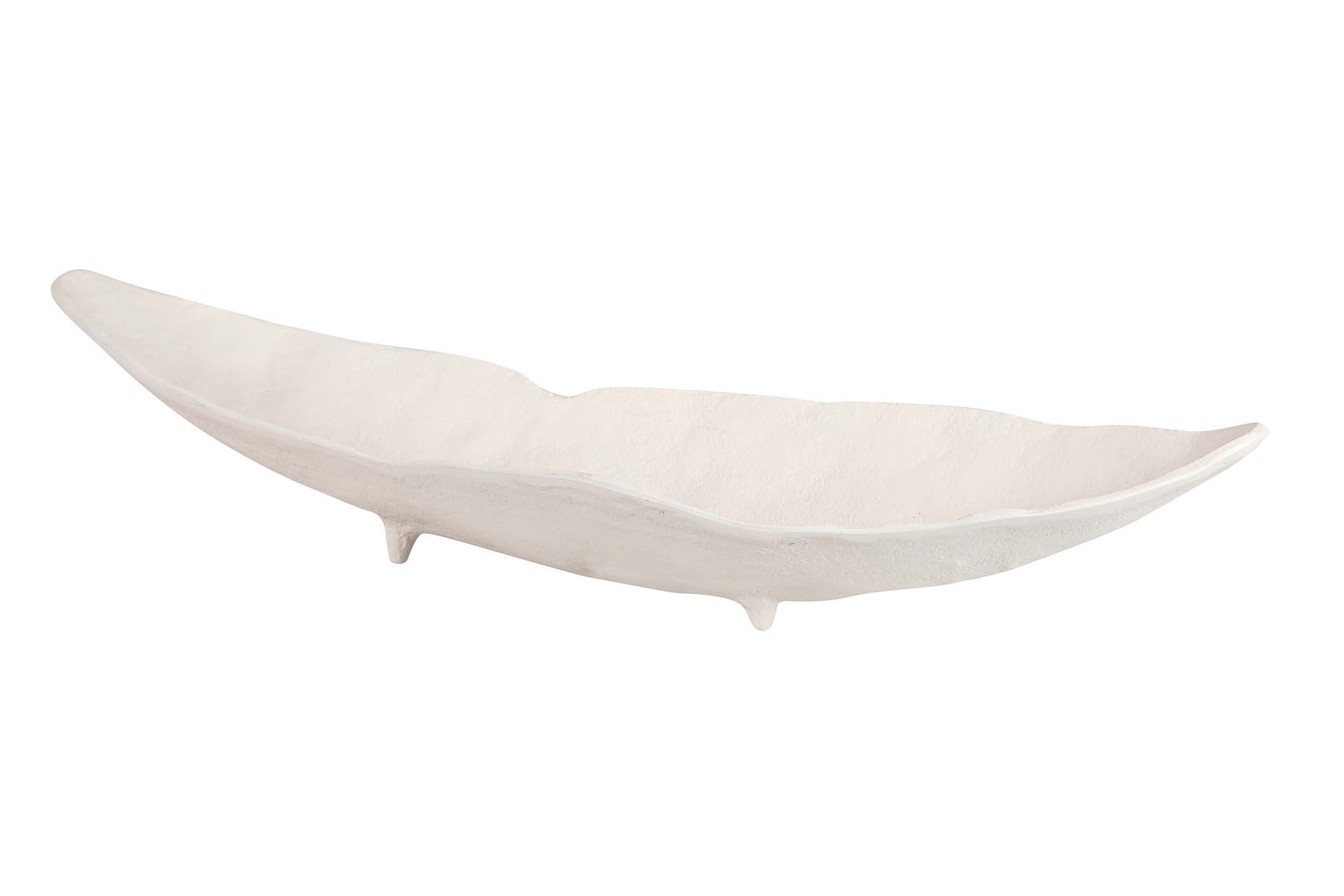 CENTRO DE MESA DE ALUMÍNIO BRANCO 47x14x6 CM
